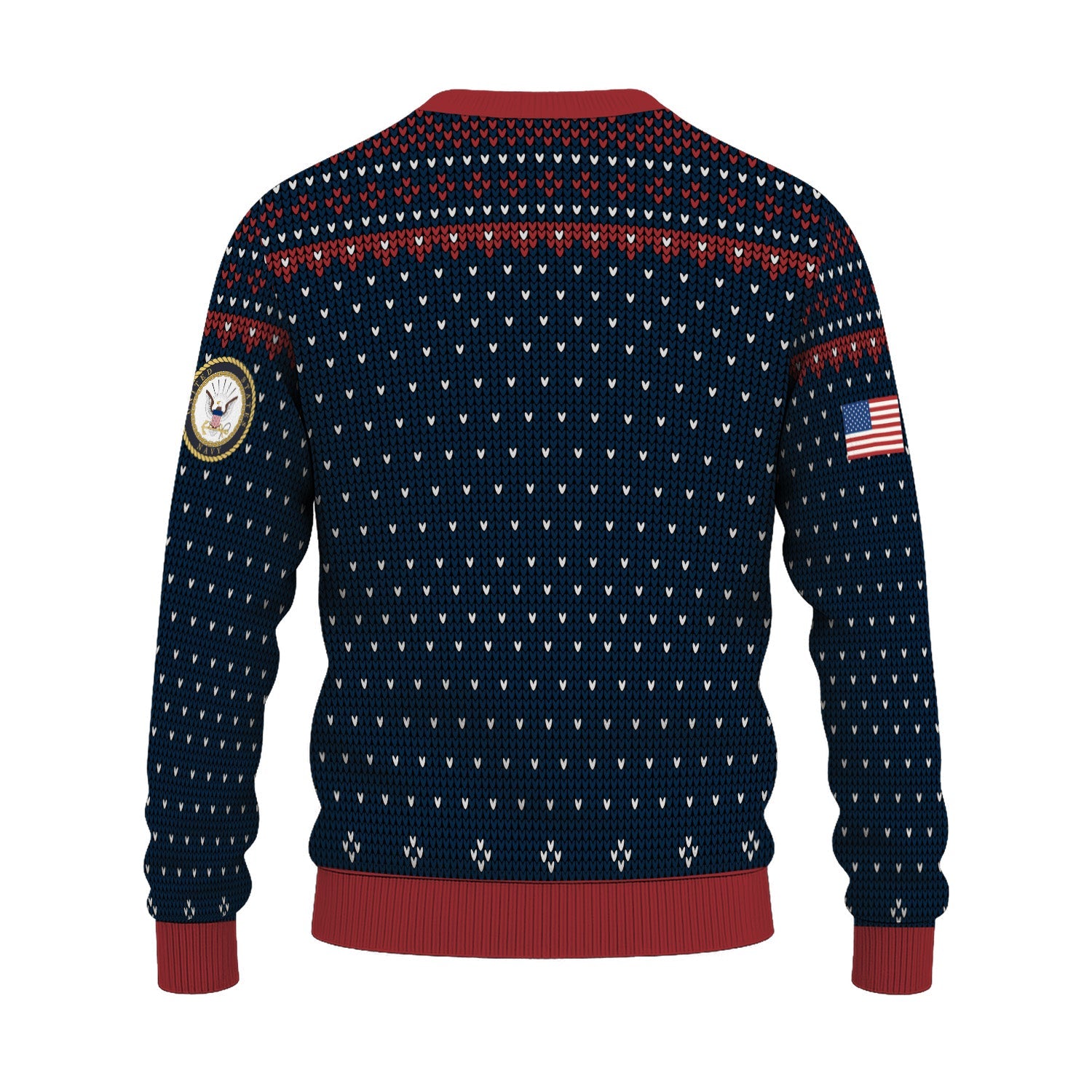 Personalized US Navy Christmas Ugly Sweater TUST13