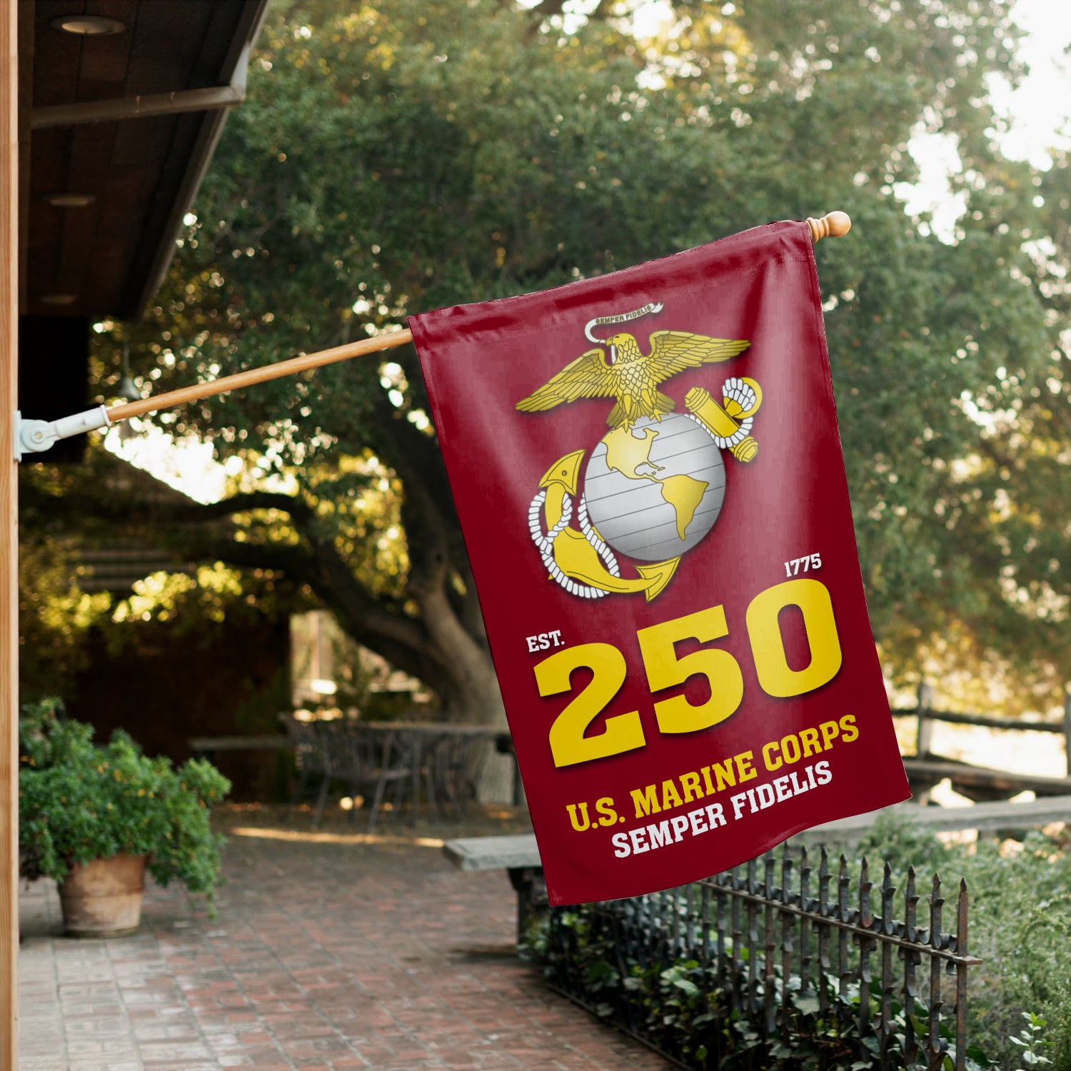 MARlNE Est 1775 Semper Fidelis Garden Flag Twin-Side Printing