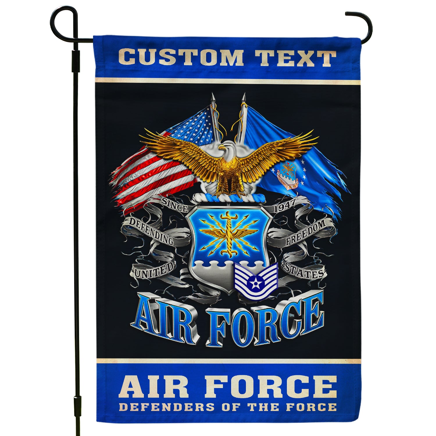 Personalized US Military Logo/Insignia and Text JFLAG02 Garden Flag, House Flag Twin-Side Printing