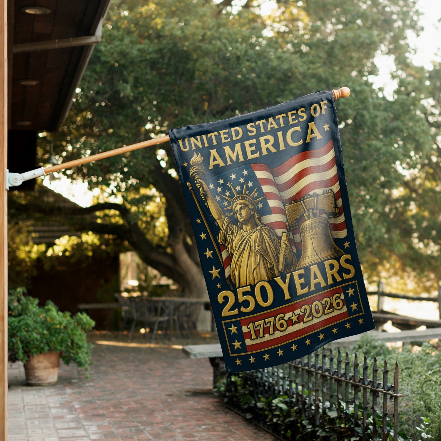 United States Of America 250 House Flag 28''x40'' Twin-Side Printing
