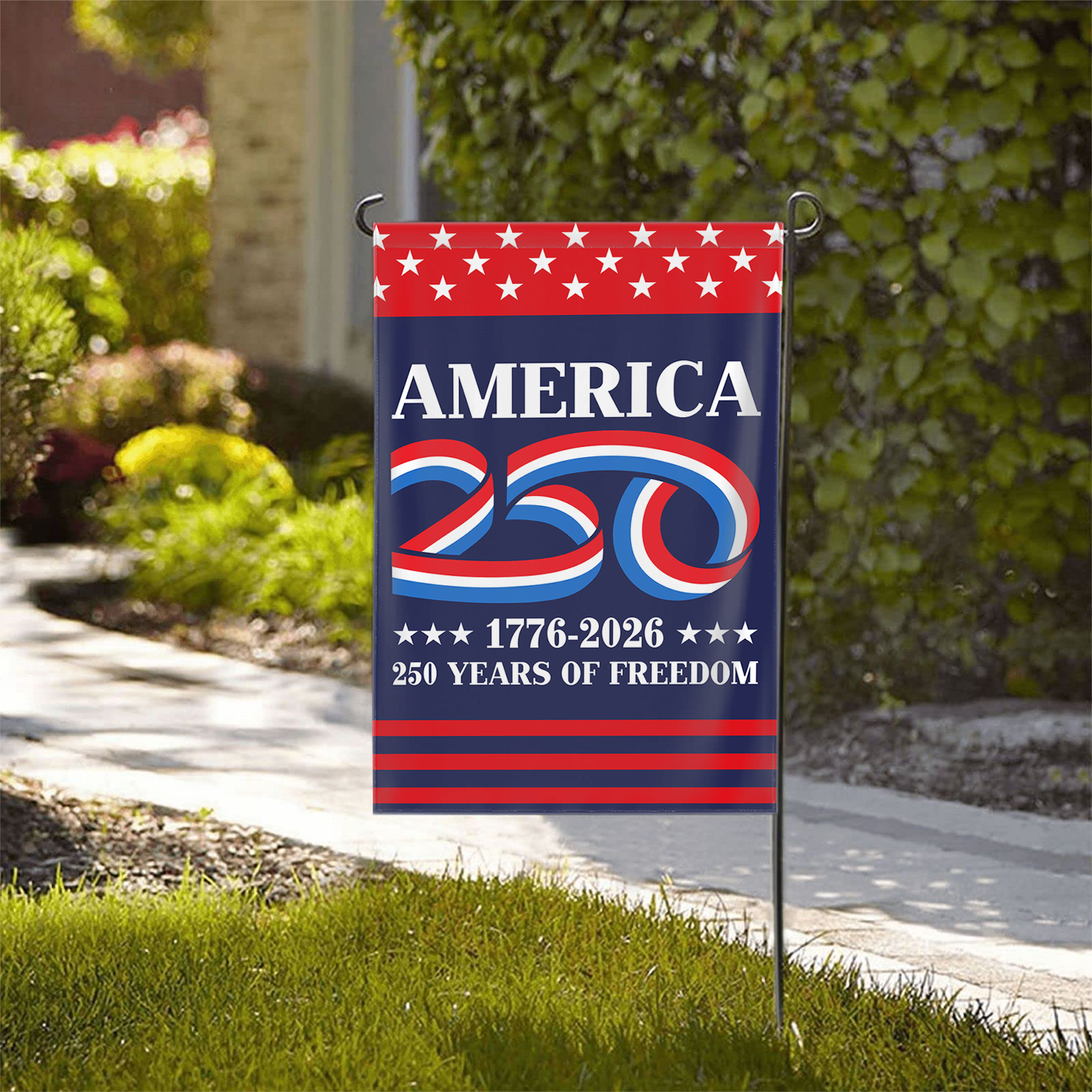 America 250 1776 - 2026 Garden Flag 12''x18'' Twin-Side Printing