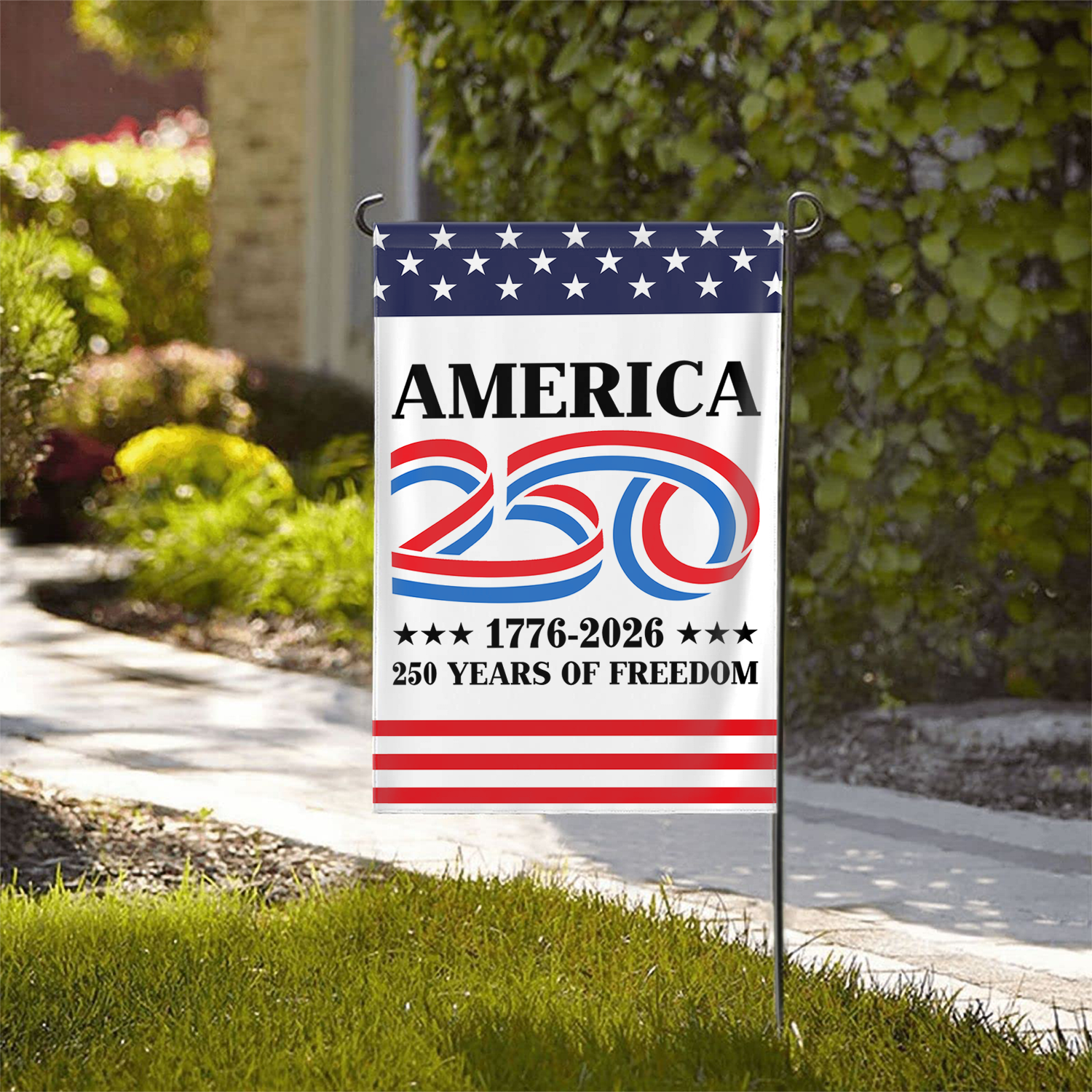 America 250 1776 - 2026 Garden Flag 12''x18'' Twin-Side Printing