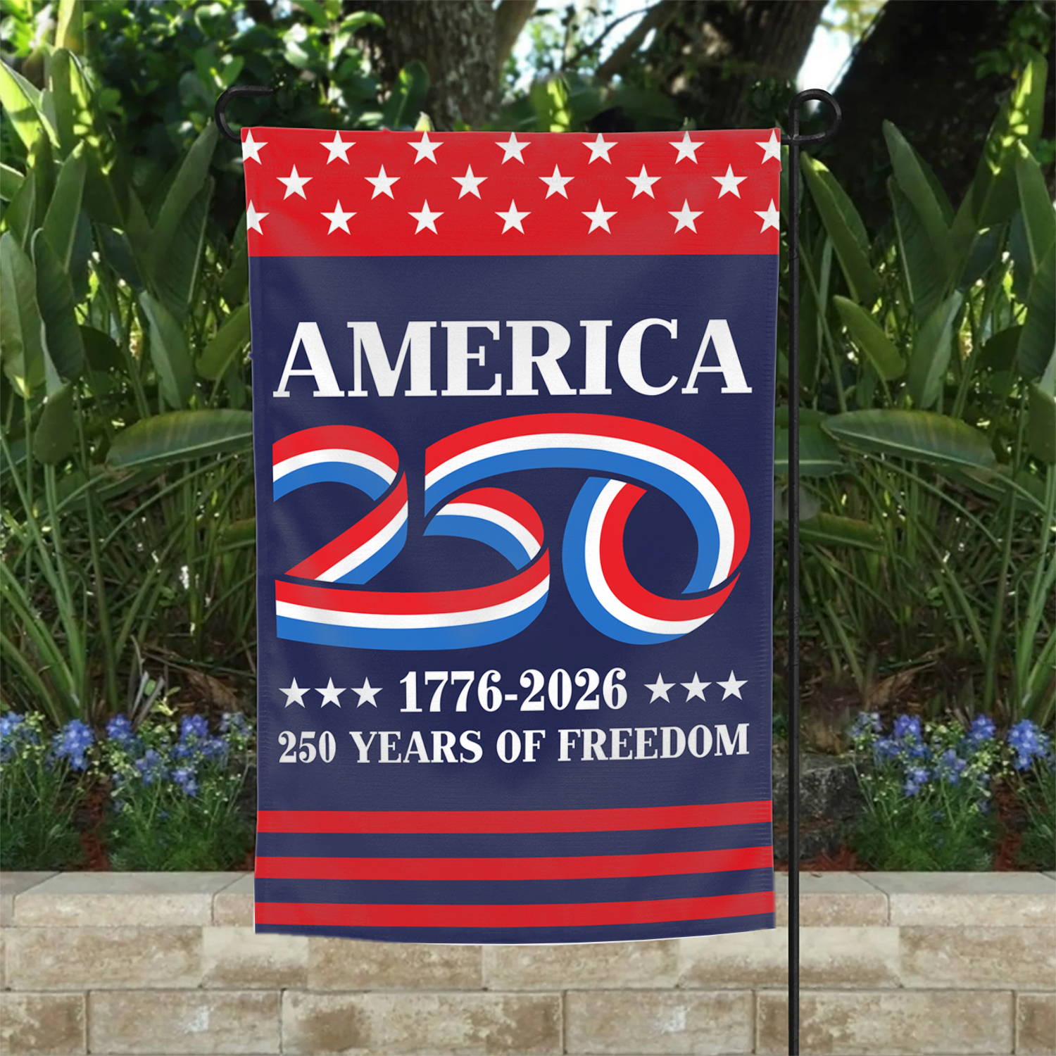America 250 1776 - 2026 Garden Flag 12''x18'' Twin-Side Printing