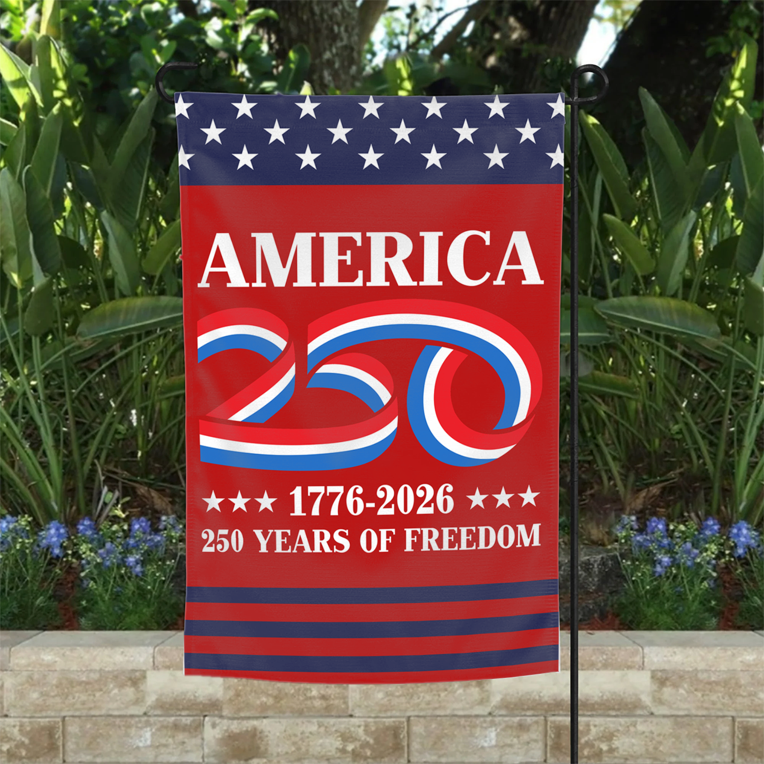 America 250 1776 - 2026 Garden Flag 12''x18'' Twin-Side Printing