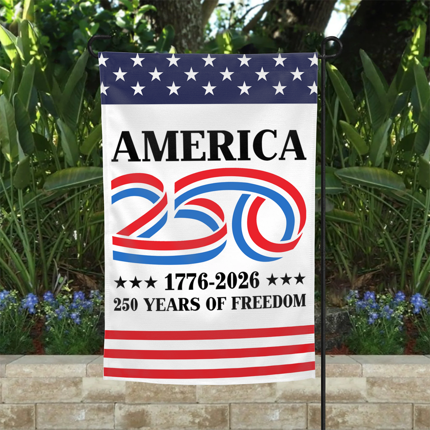 America 250 1776 - 2026 Garden Flag 12''x18'' Twin-Side Printing