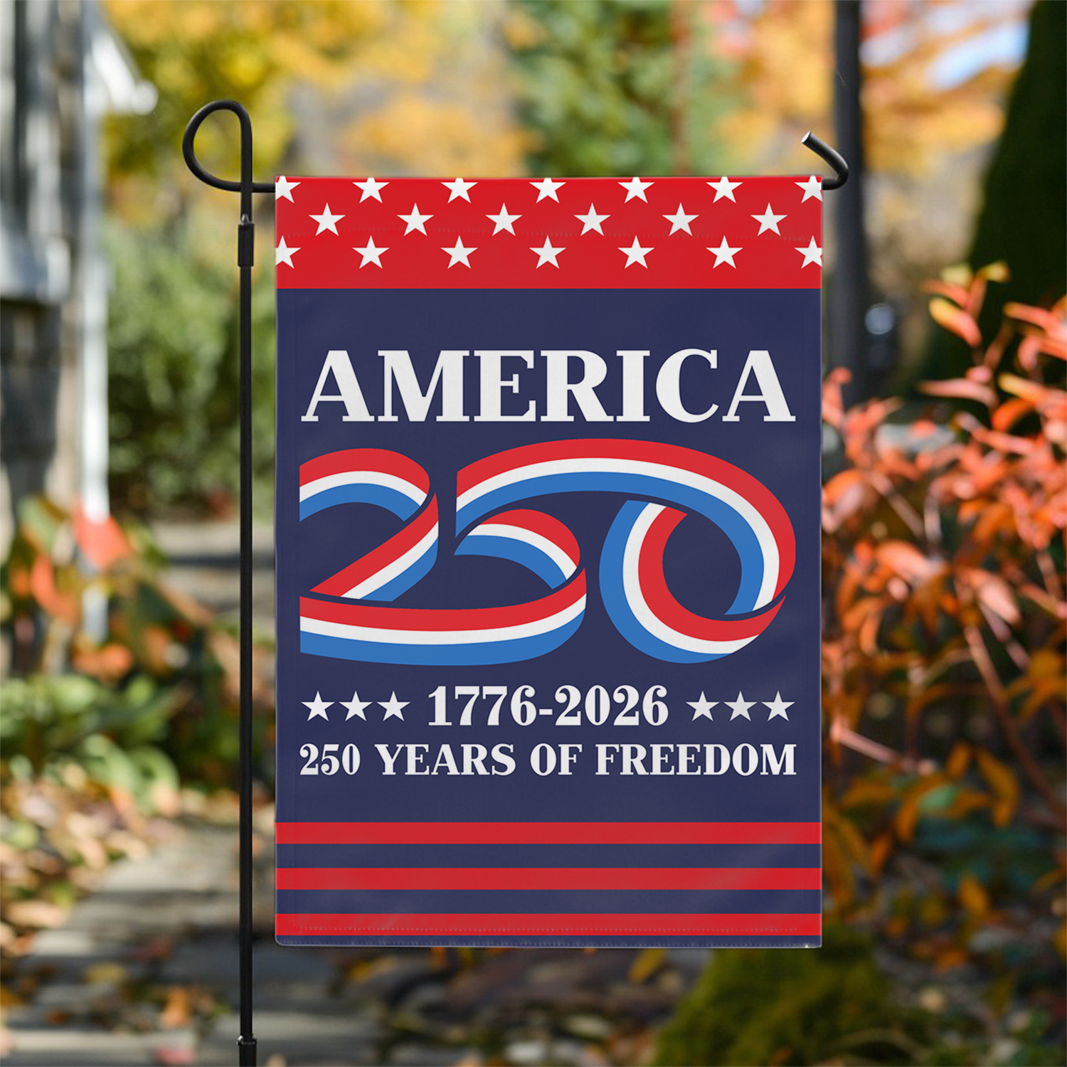 America 250 1776 - 2026 Garden Flag 12''x18'' Twin-Side Printing