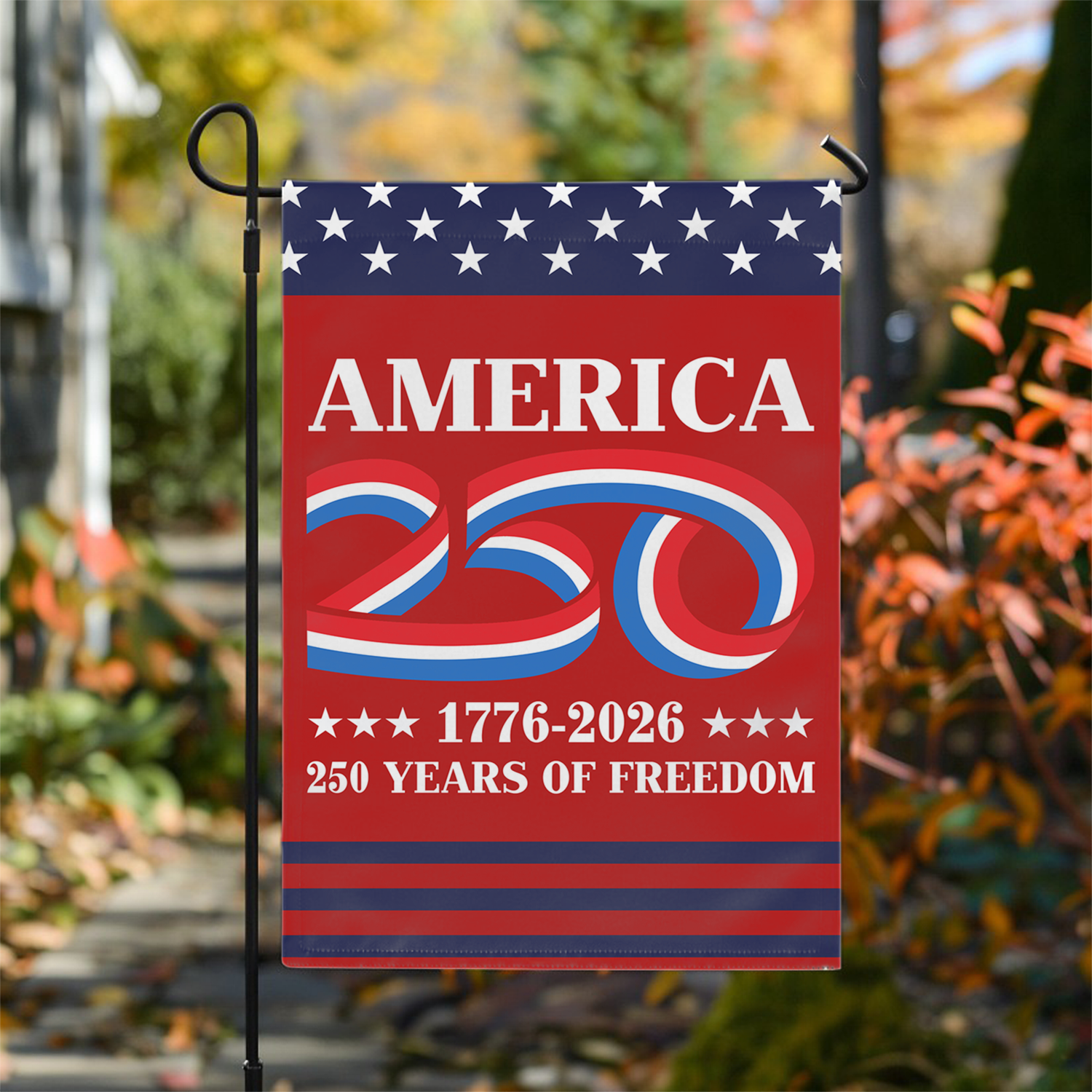 America 250 1776 - 2026 Garden Flag 12''x18'' Twin-Side Printing