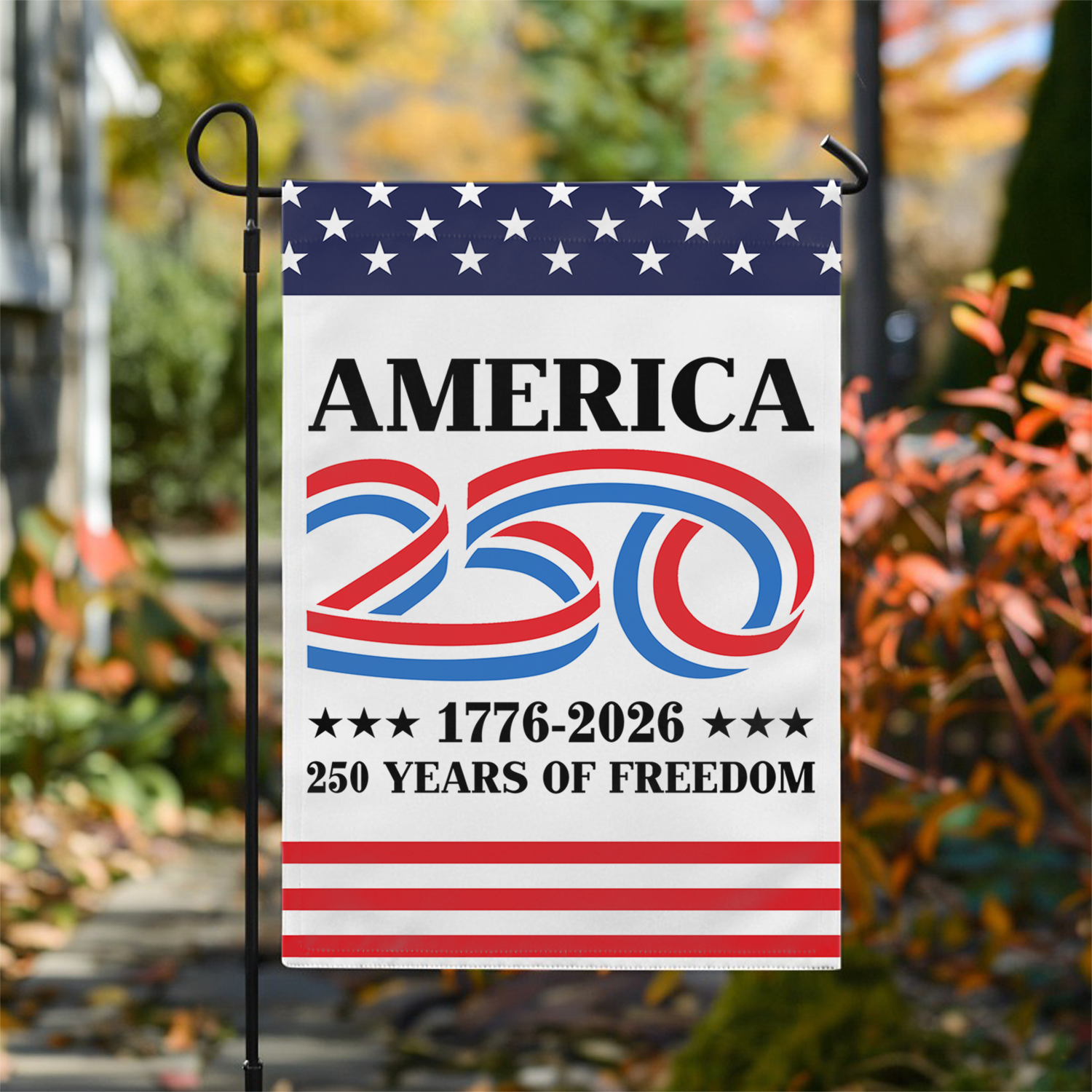 America 250 1776 - 2026 Garden Flag 12''x18'' Twin-Side Printing