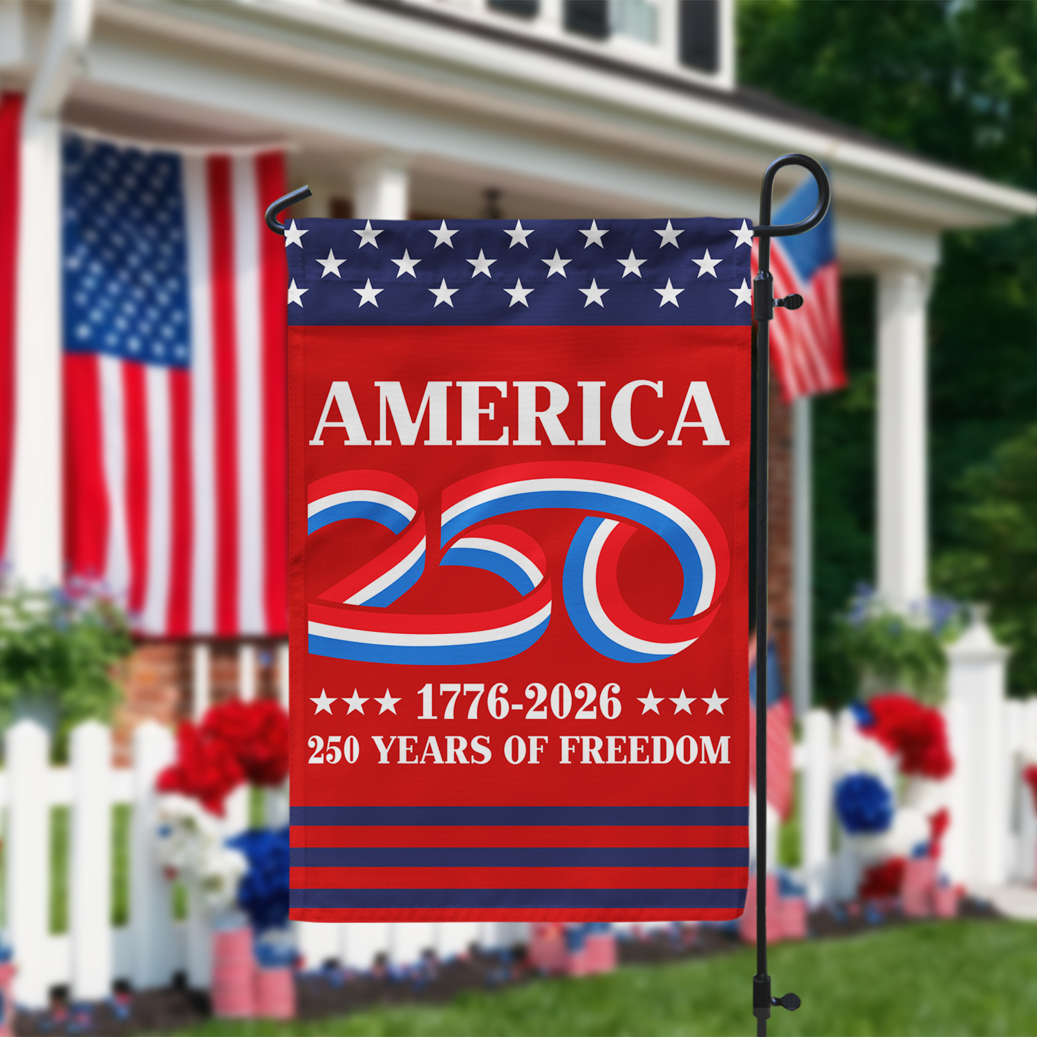 America 250 1776 - 2026 Garden Flag 12''x18'' Twin-Side Printing