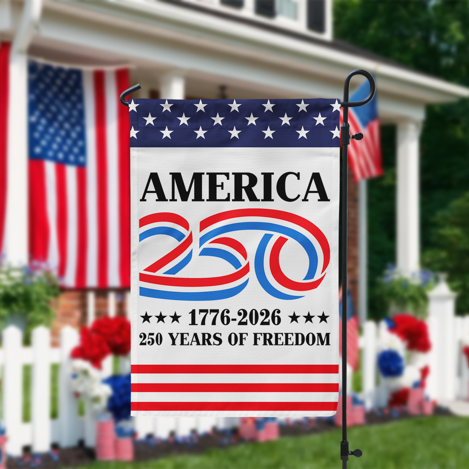 America 250 1776 - 2026 Garden Flag 12''x18'' Twin-Side Printing