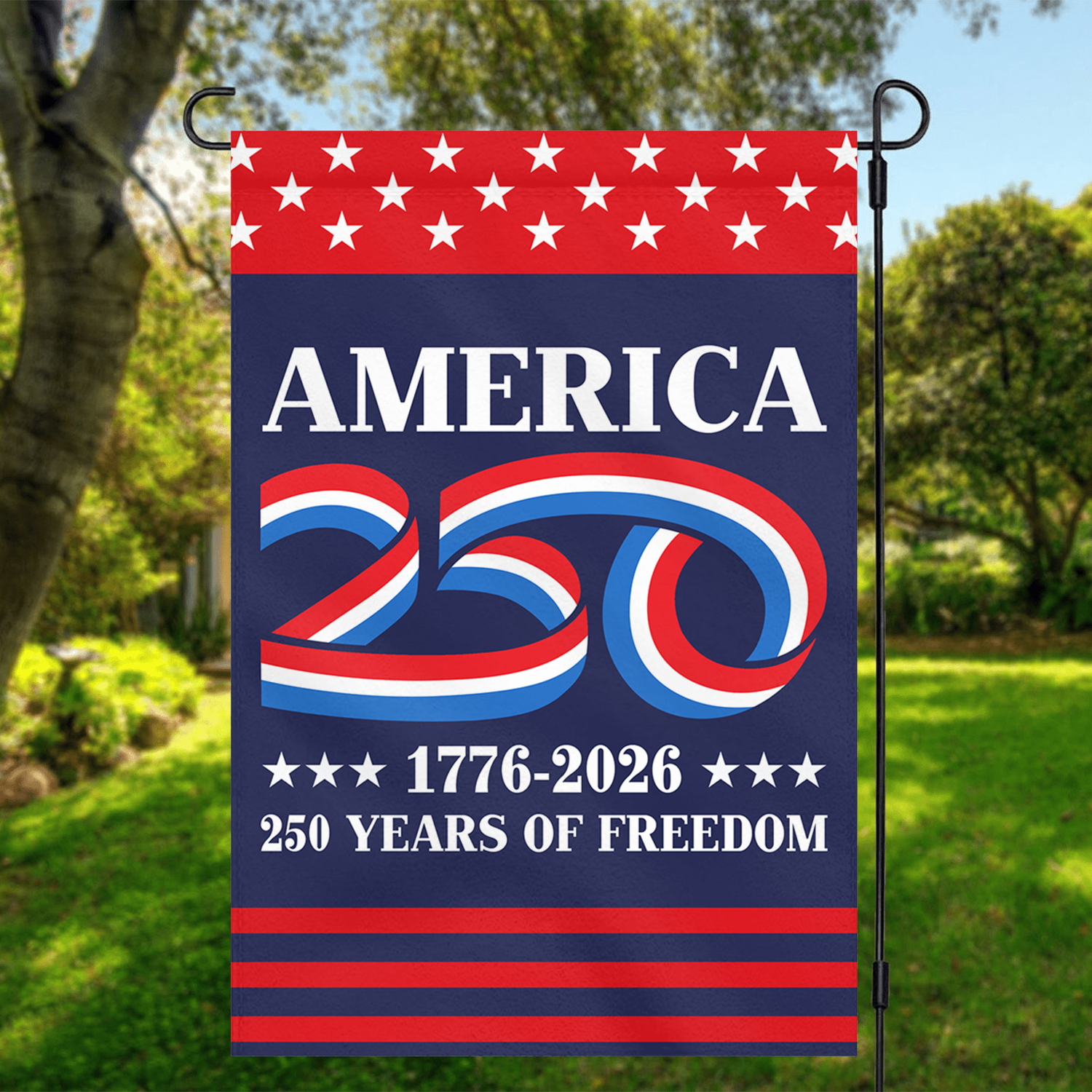 America 250 1776 - 2026 Garden Flag 12''x18'' Twin-Side Printing