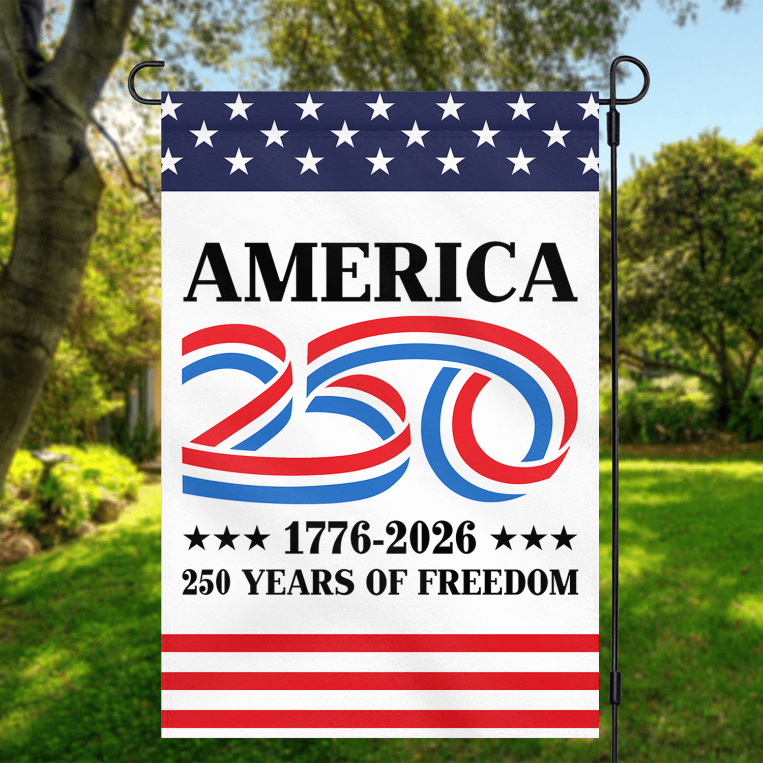 America 250 1776 - 2026 Garden Flag 12''x18'' Twin-Side Printing