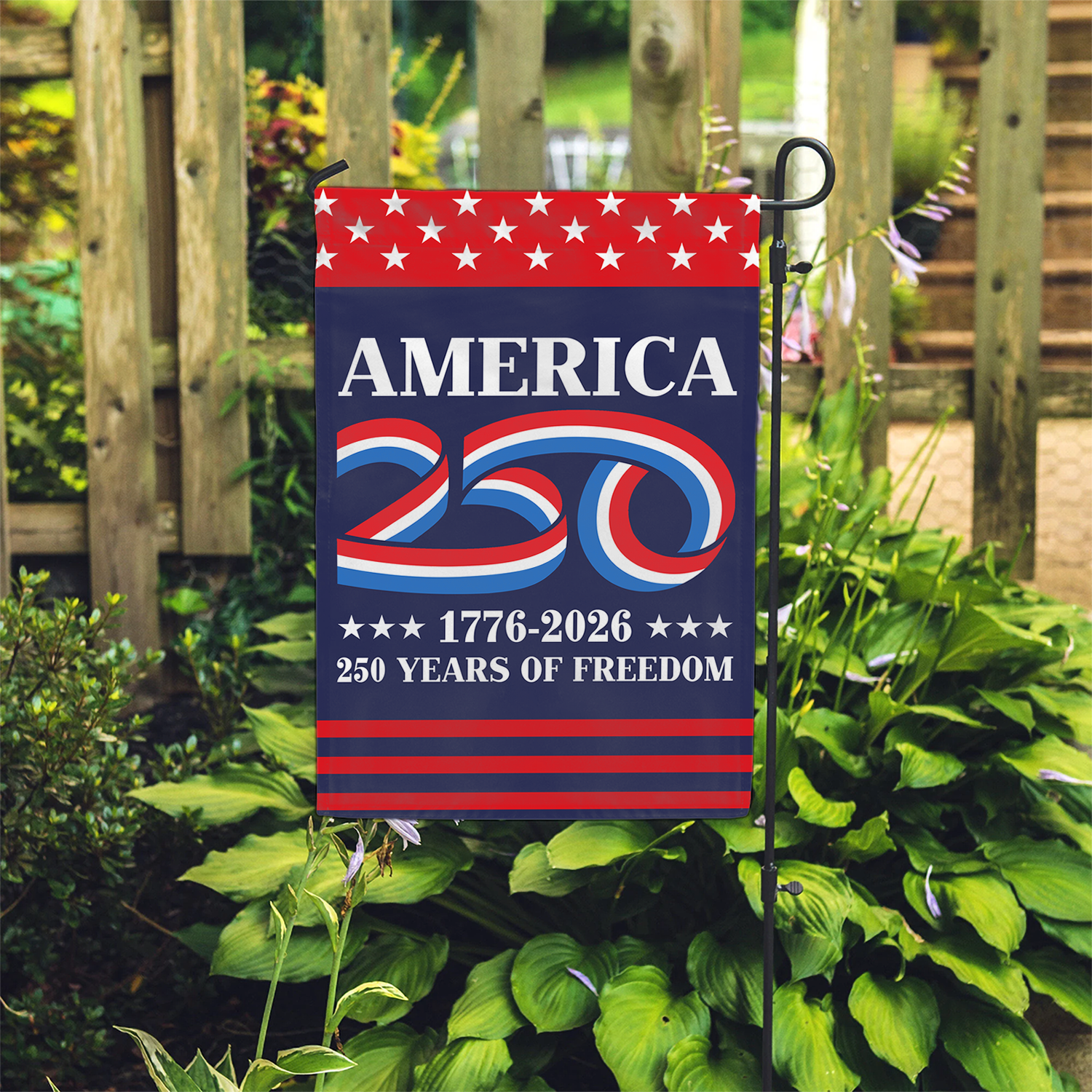 America 250 1776 - 2026 Garden Flag 12''x18'' Twin-Side Printing