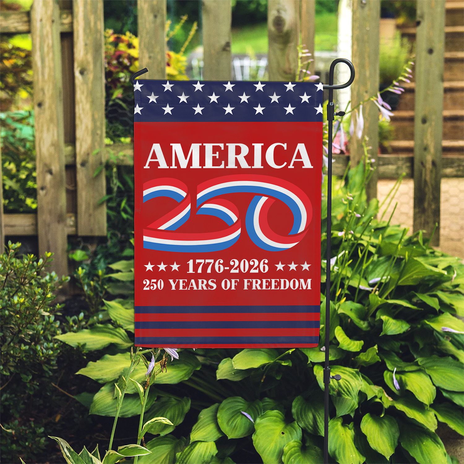 America 250 1776 - 2026 Garden Flag 12''x18'' Twin-Side Printing
