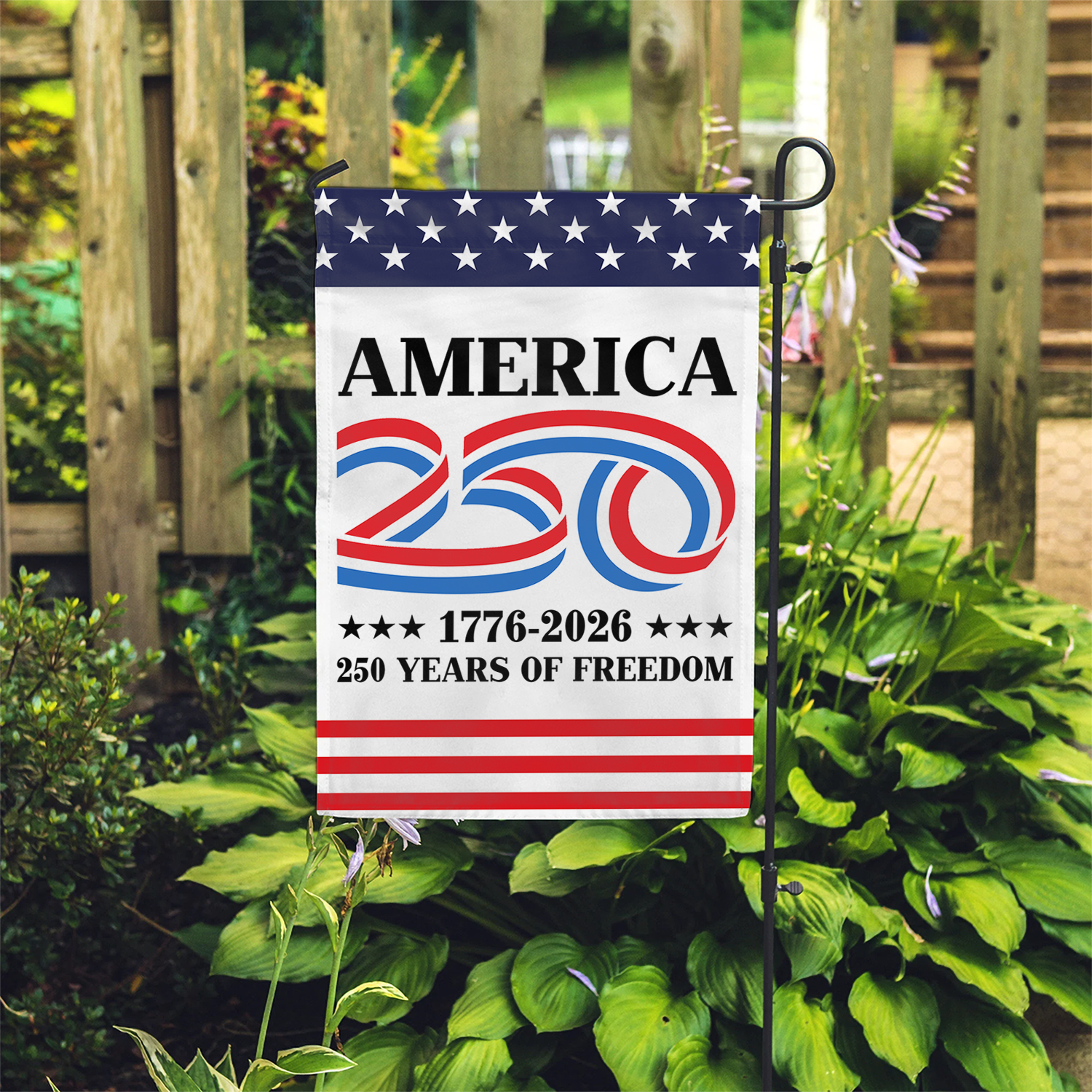America 250 1776 - 2026 Garden Flag 12''x18'' Twin-Side Printing