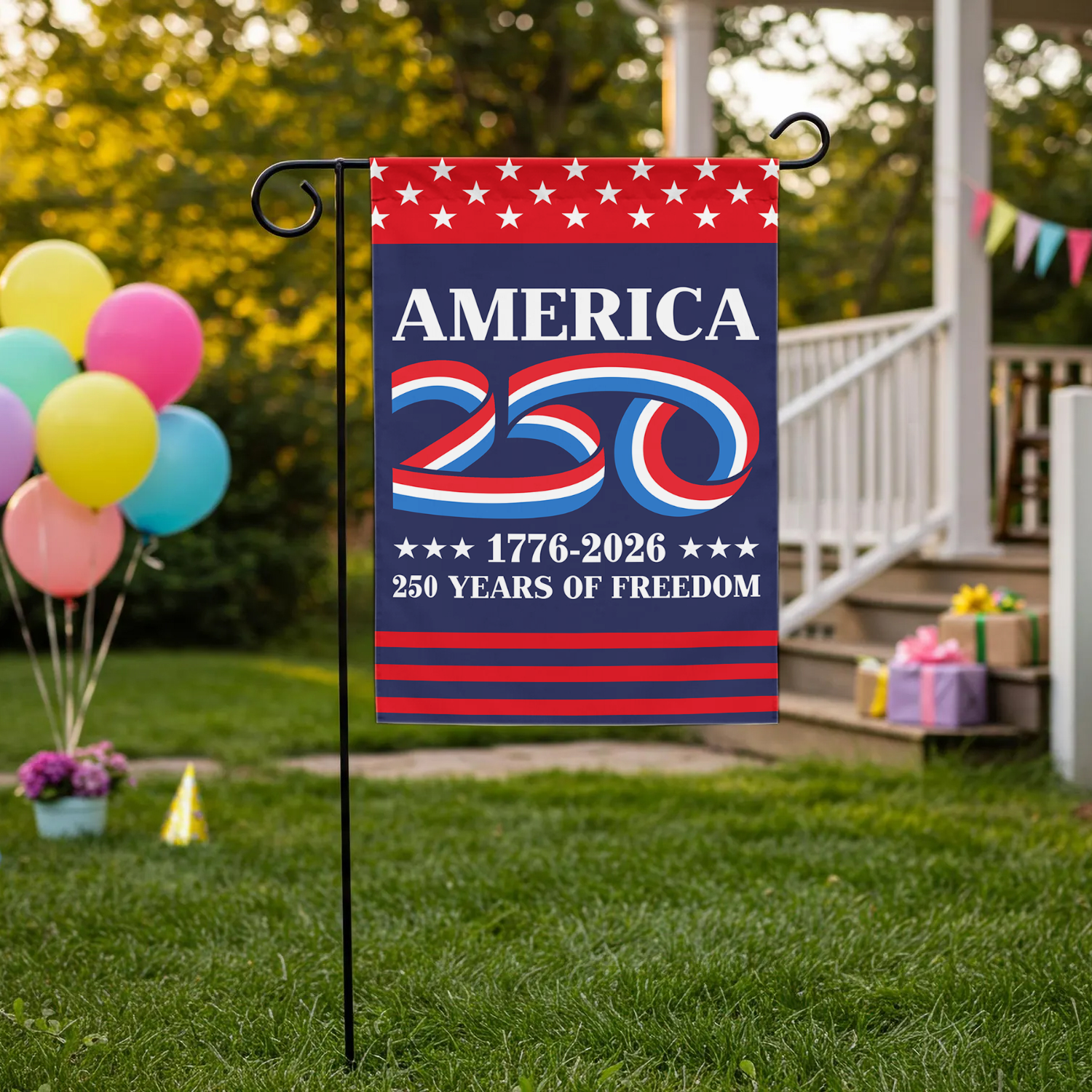 America 250 1776 - 2026 Garden Flag 12''x18'' Twin-Side Printing