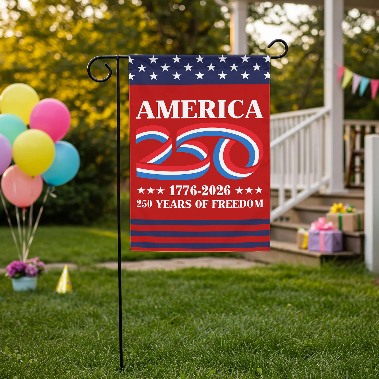 America 250 1776 - 2026 Garden Flag 12''x18'' Twin-Side Printing