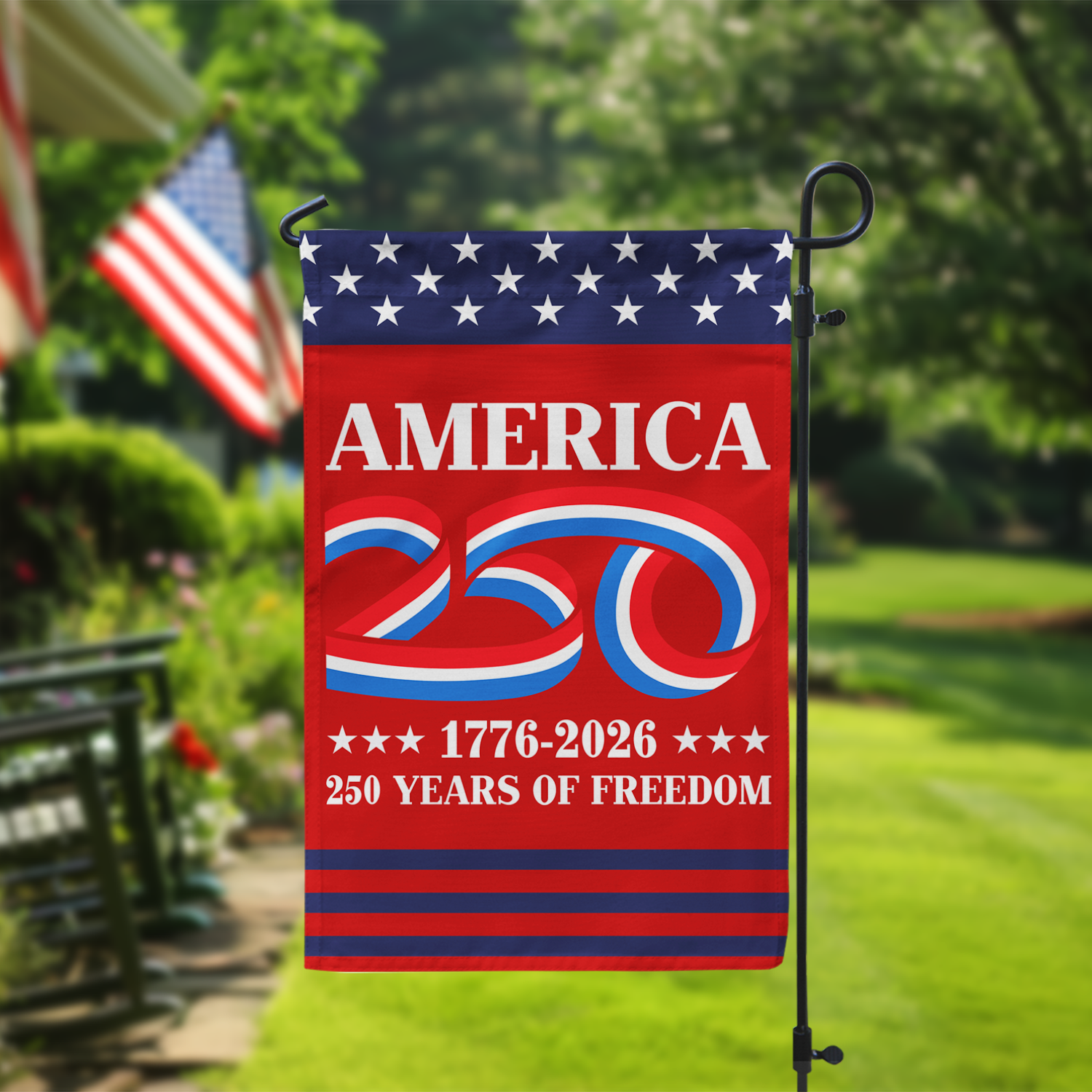 America 250 1776 - 2026 Garden Flag 12''x18'' Twin-Side Printing