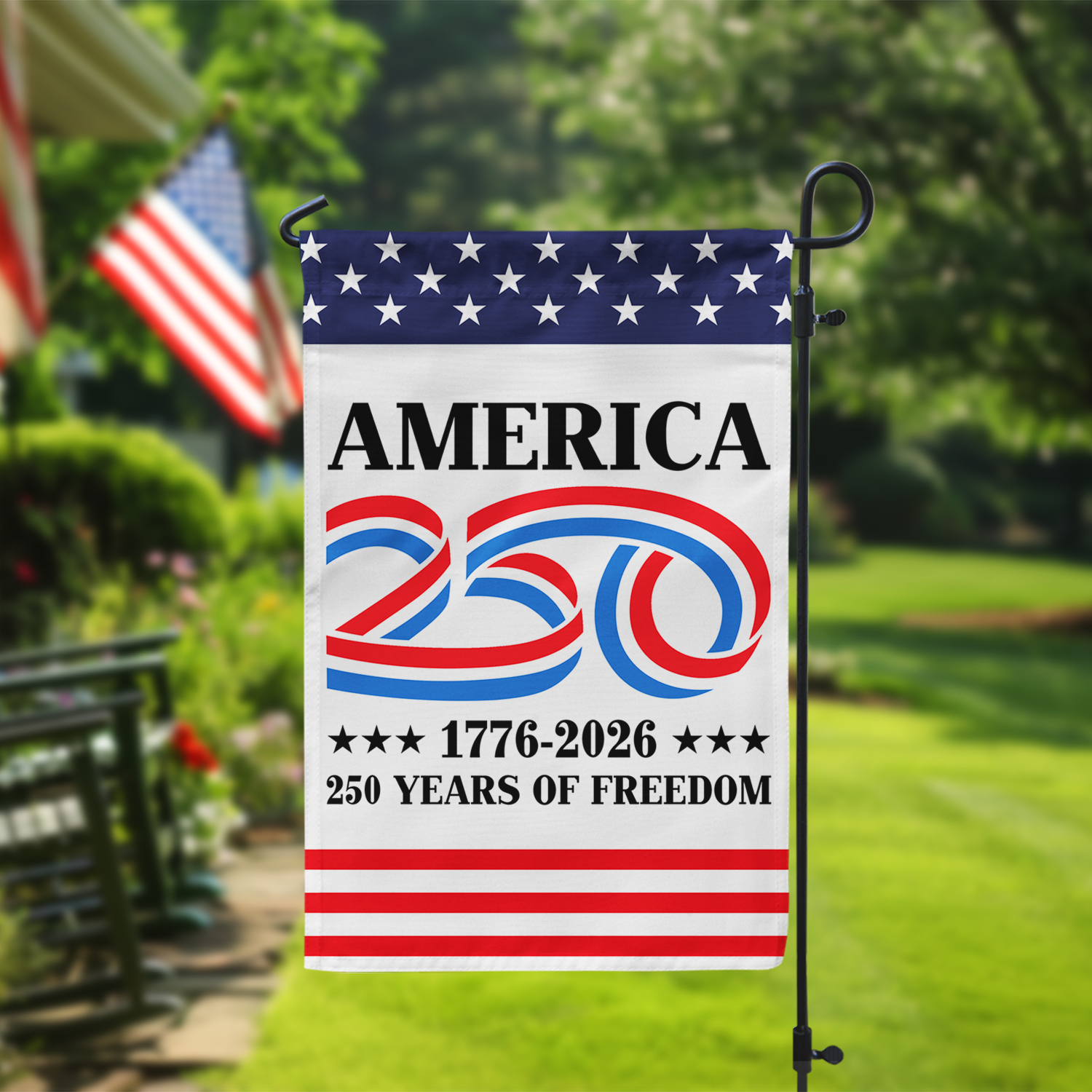 America 250 1776 - 2026 Garden Flag 12''x18'' Twin-Side Printing