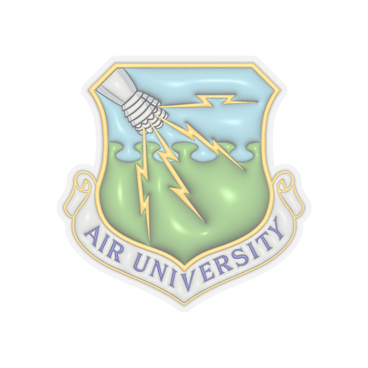 US Air Force Air University 3D Effect Stickers