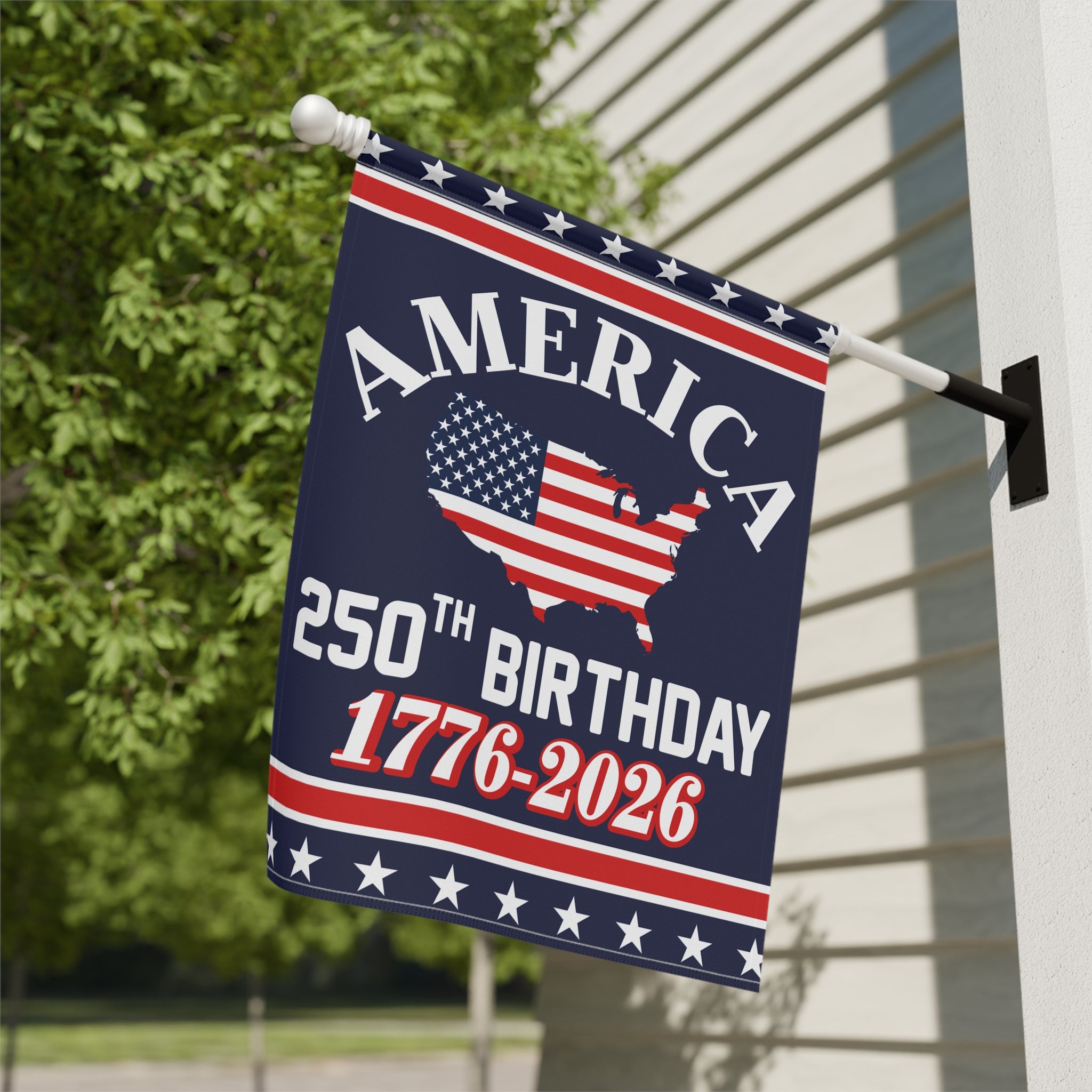 America 250th Birthday 1776 - 2026 House Flag 28''x40'' Twin-Side Printing