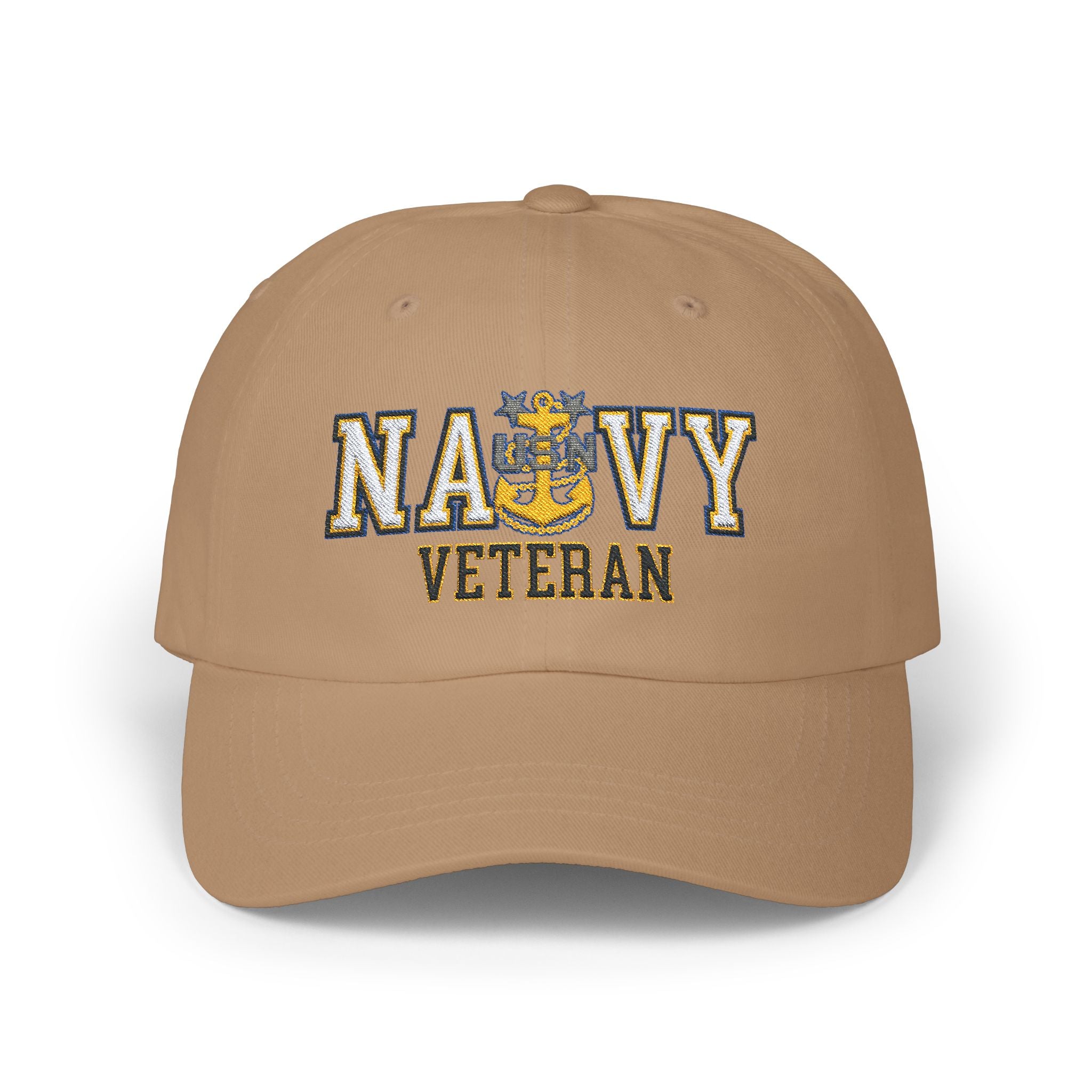 US Navy E-9 Master Chief Petty Officer E9 MCPO Senior Noncommissioned Officer Collar Device  Veteran Embroidered Classic Dad Hat