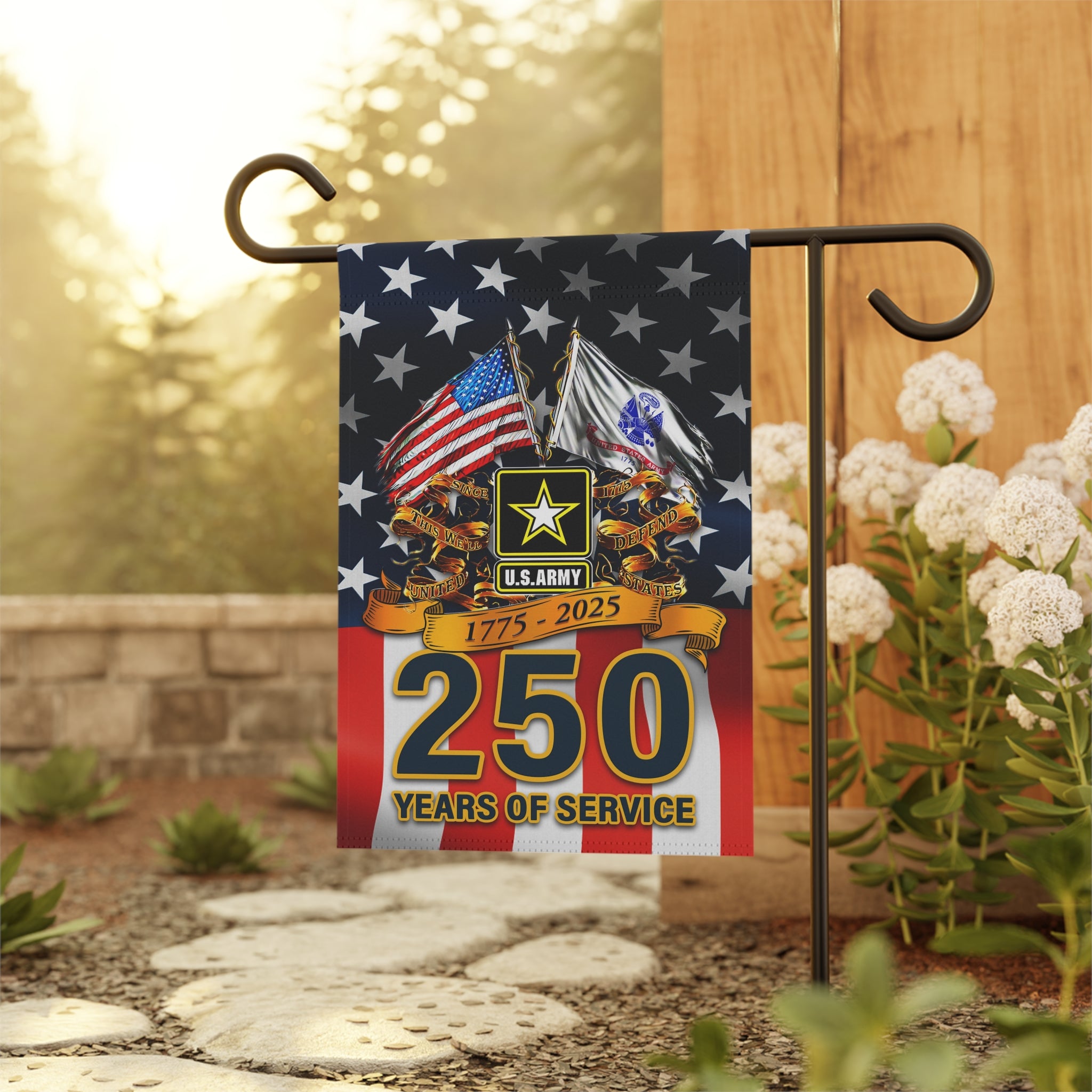 US Army 250 Years Of Service 1775 - 2025 Garden Flag Twin-Side Printing