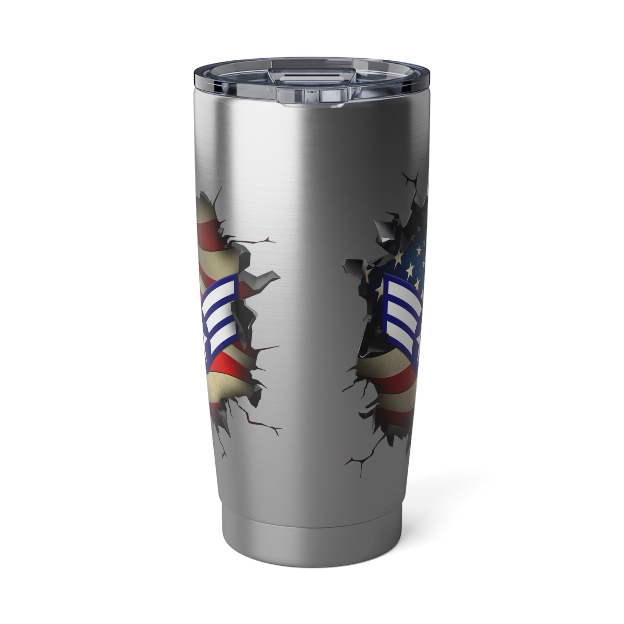 US Air Force E-4 Senior Airman SrA E4 Enlisted Airman Ranks AF Rank 3D Break Effect Vagabond 20oz Tumbler