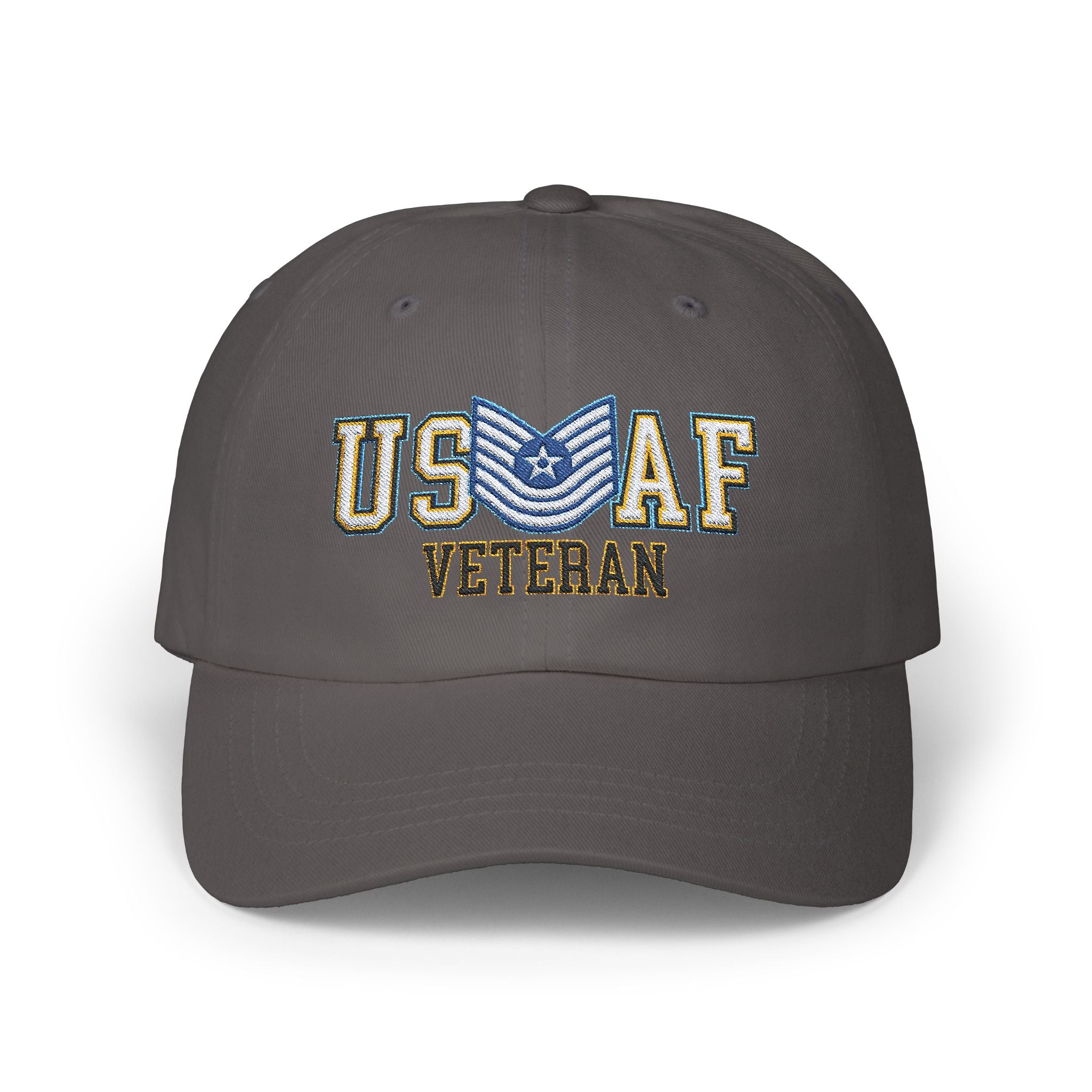 US Air Force E-7 Old Style Veteran Embroidered Classic Dad Cap