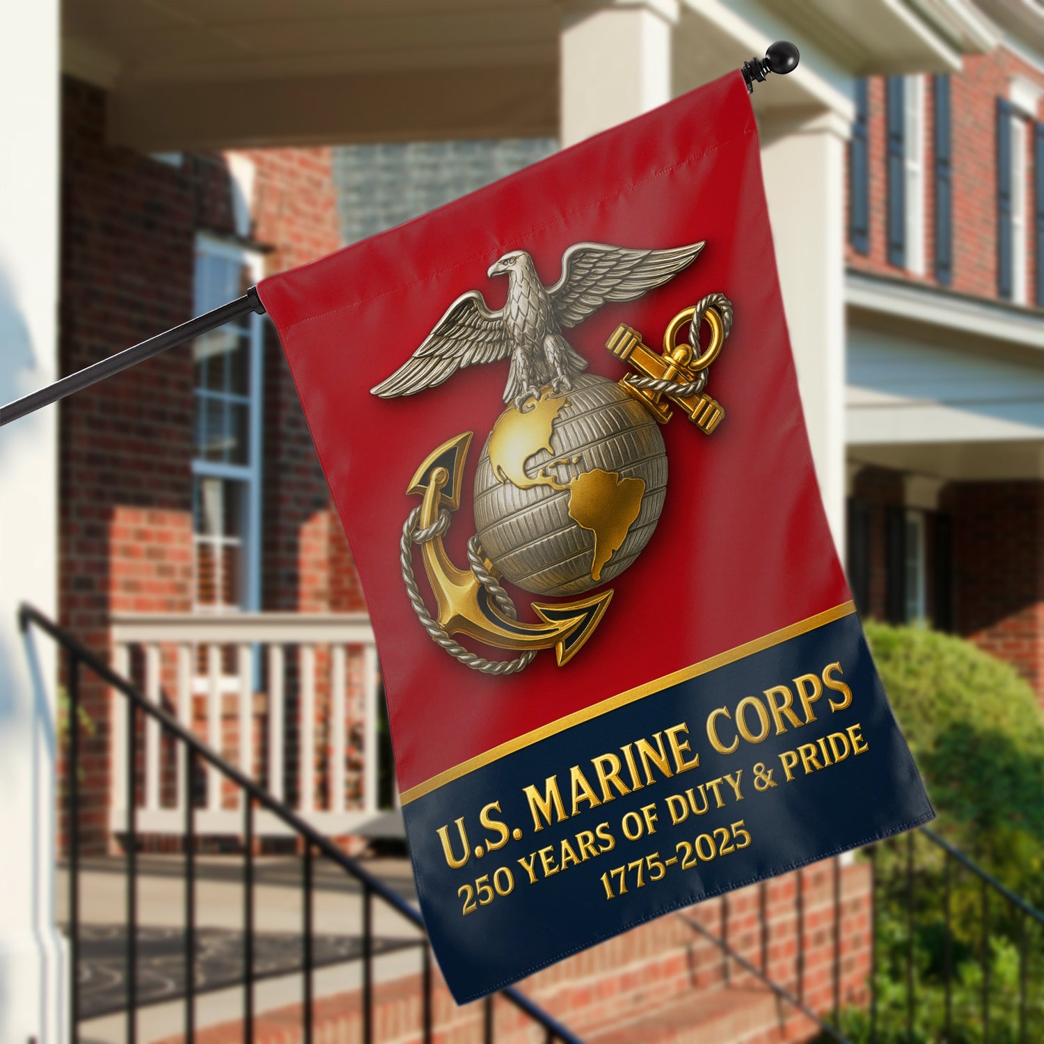 MARlNE 250 Years Of Duty & Pride House Flag 28" x 40" Twin-Side Printing