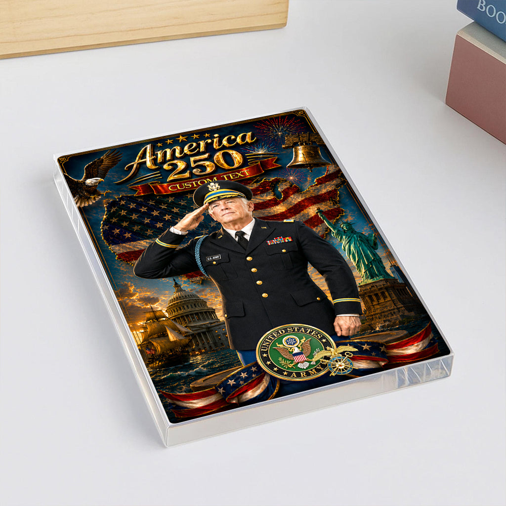 America 250 Custom US Army Service Uniform Figure Acrylic Block