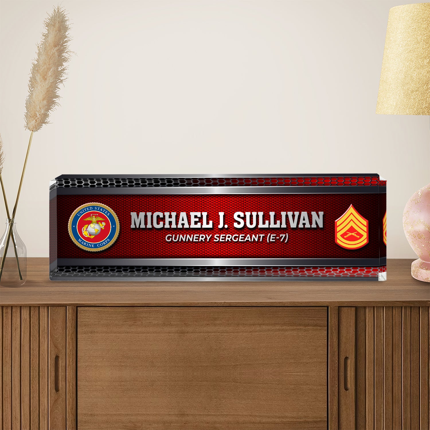 Custom U.S. MARlNE Corps Acrylic Plaque – Personalized Military Gift