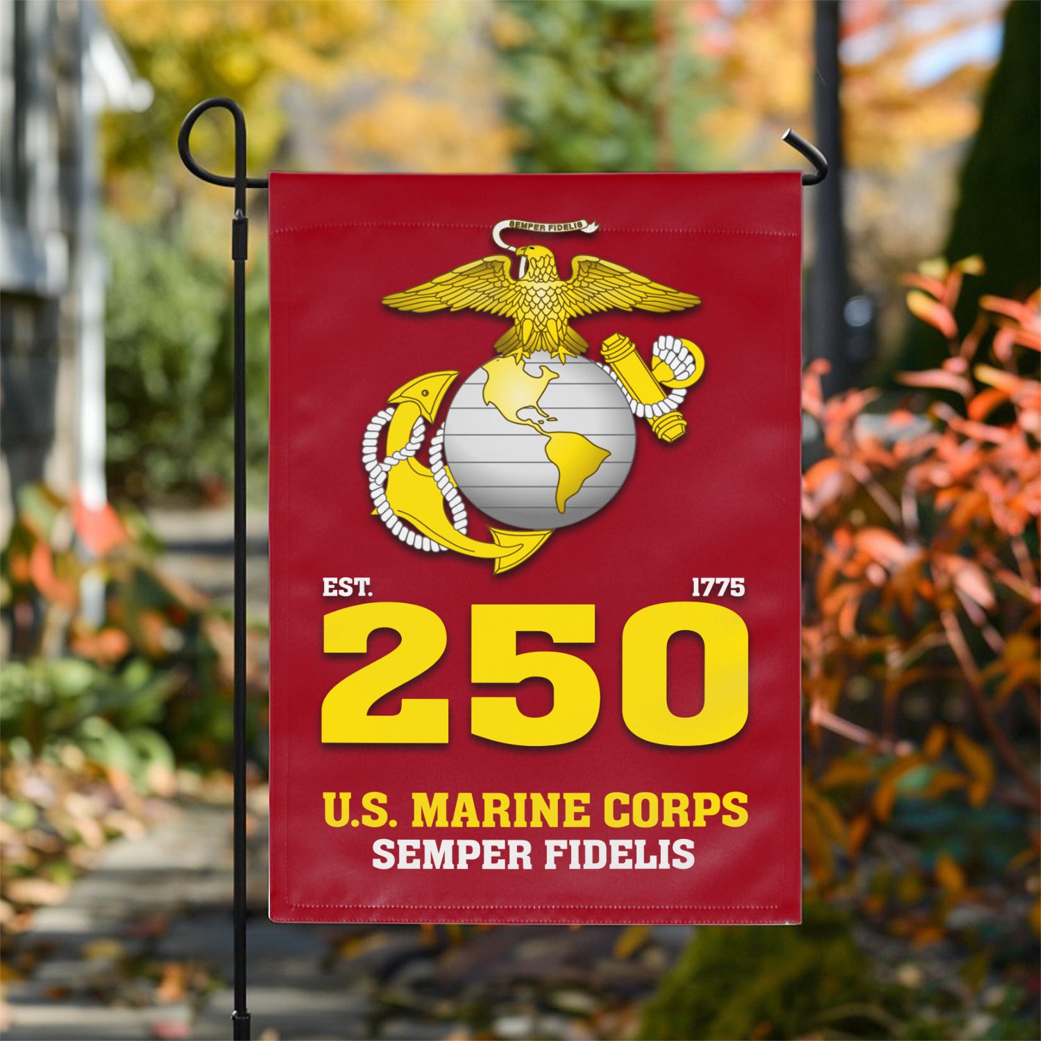MARlNE Est 1775 Semper Fidelis Garden Flag Twin-Side Printing