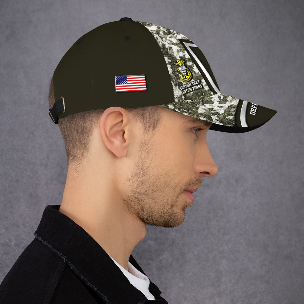 Custom Ranks/Insignia, Personalized Name And Years Served All Over Prints Premium Classic Cap JAOVC10