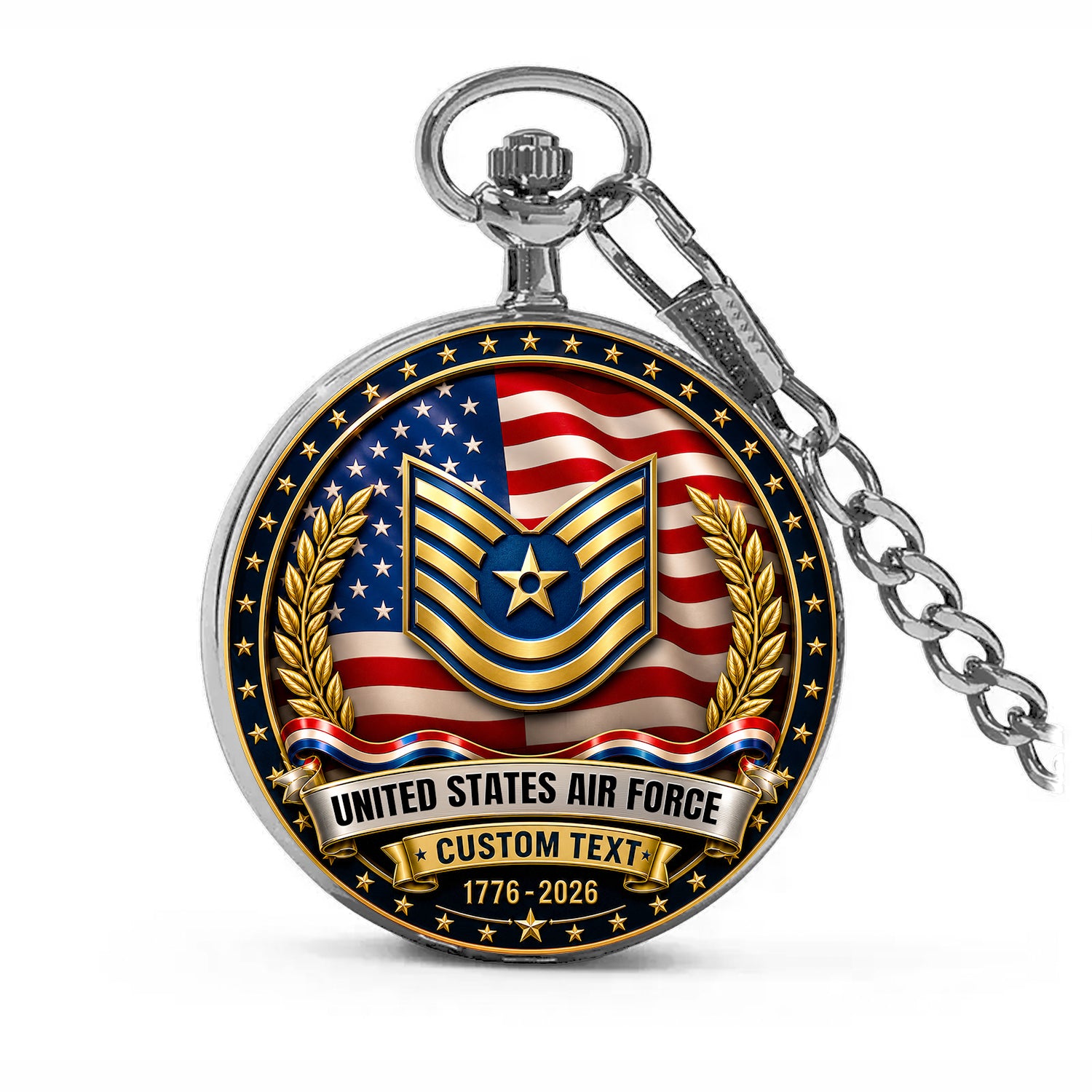 US Air Force 250 Years Service Pocket Watch Gift