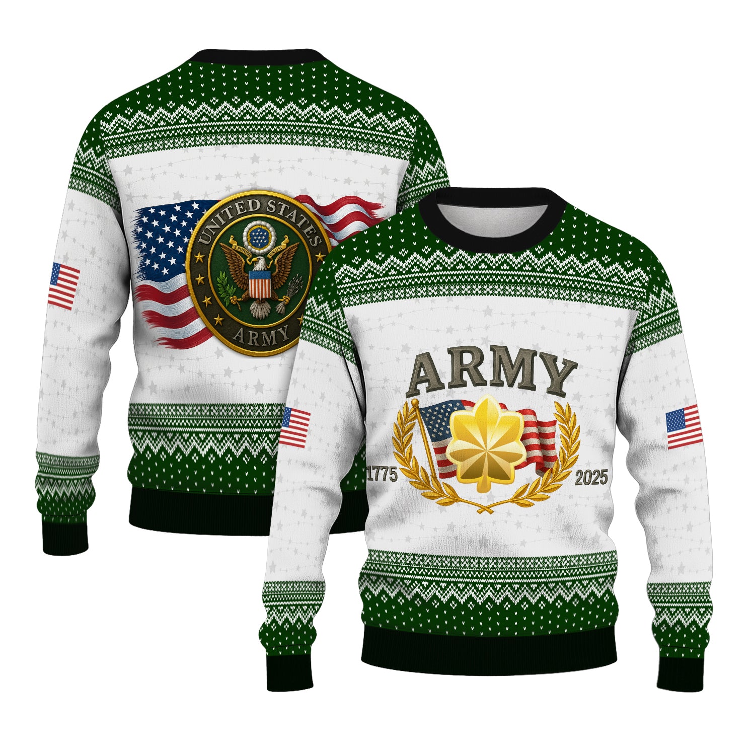 Personalized US Army Ugly Christmas Sweater TUST09