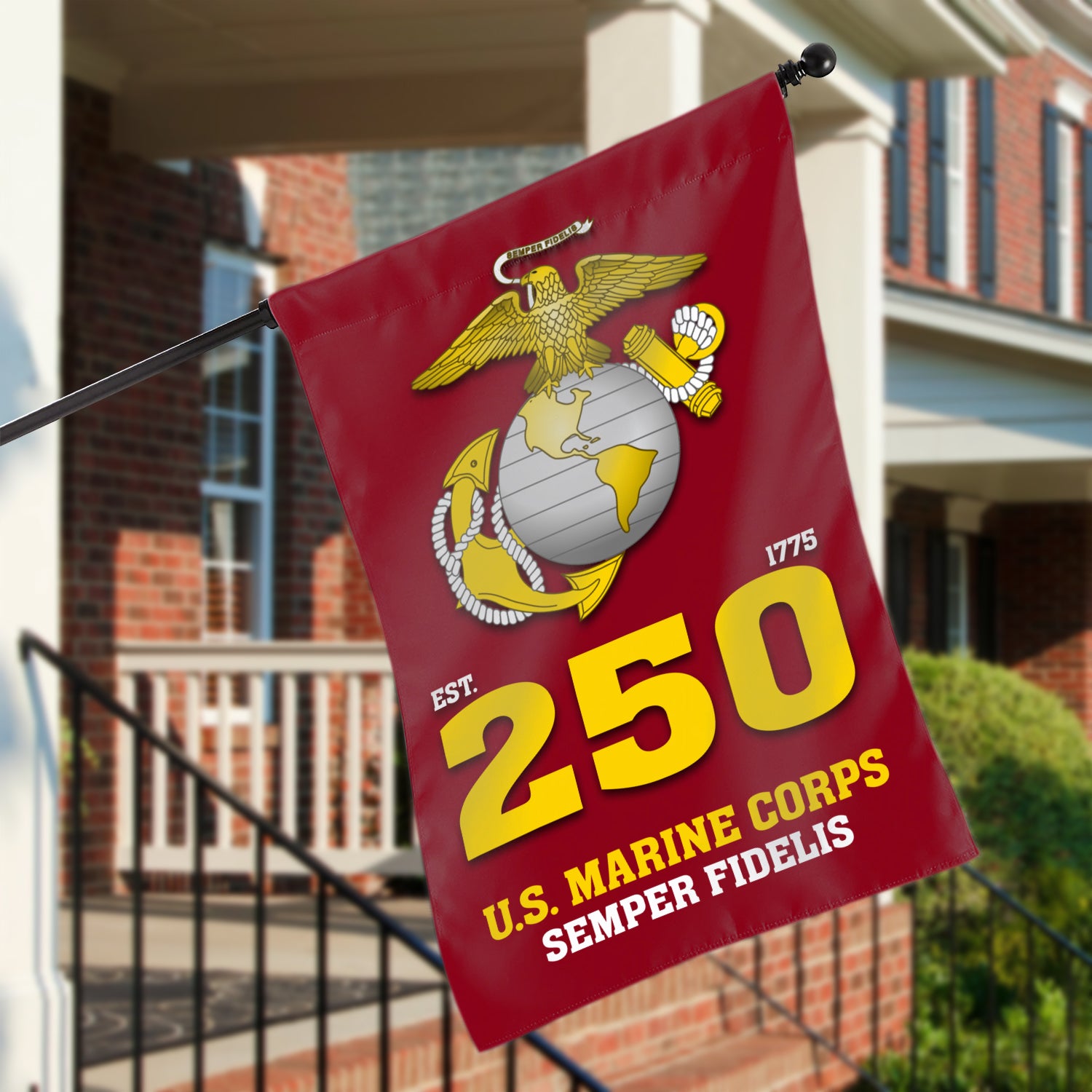 MARlNE Est 1775 Semper Fidelis Garden Flag Twin-Side Printing
