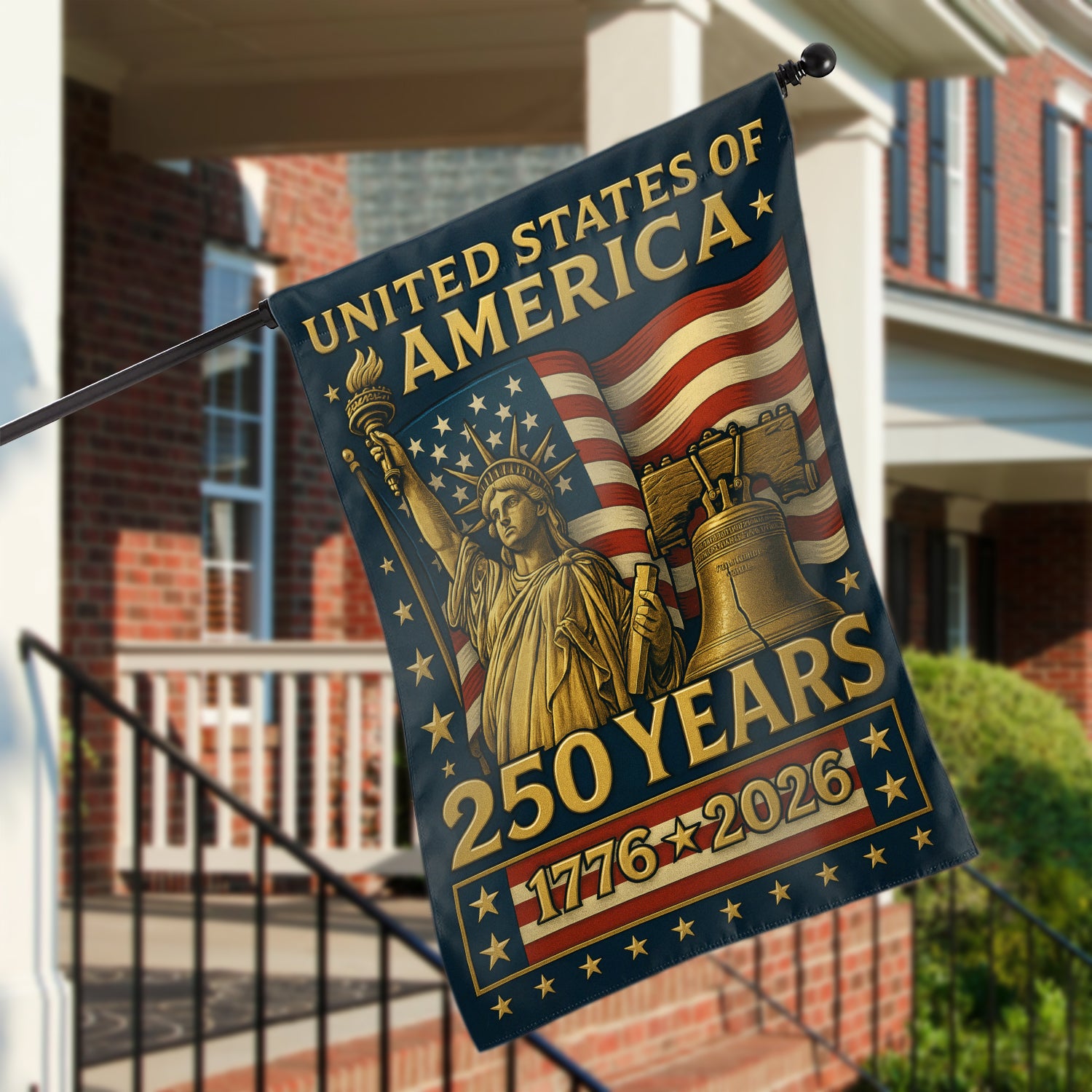 United States Of America 250 House Flag 28''x40'' Twin-Side Printing