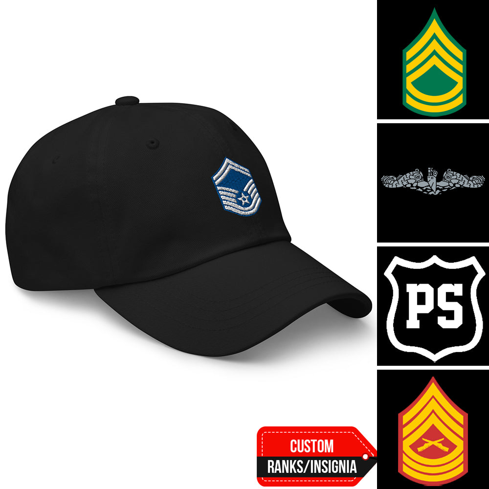 Custom Miitary Ranks Custom US Military Ranks/Insignia Embroidered Dad Hat