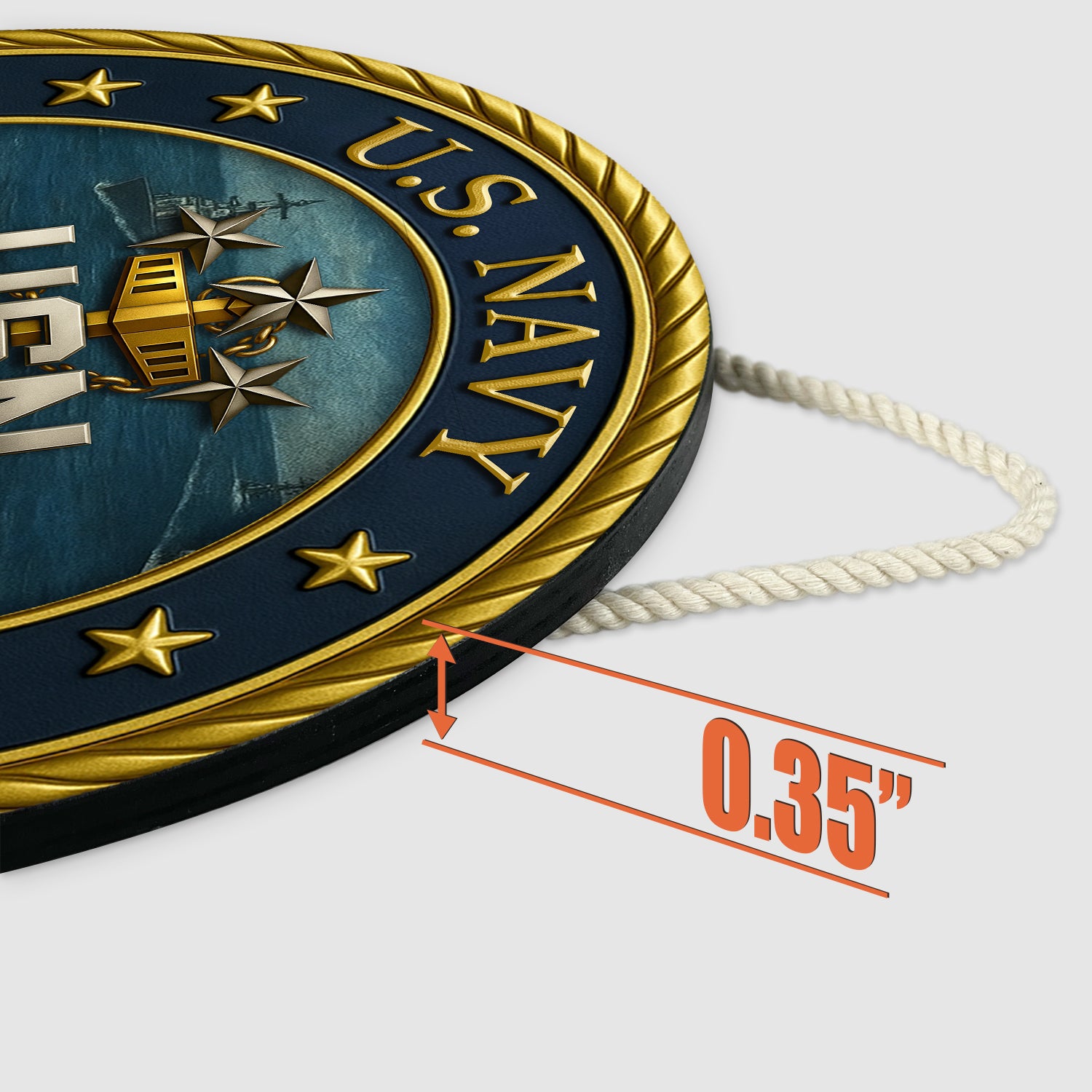 U.S. Navy 250th Anniversary - Custom Name Round Sign