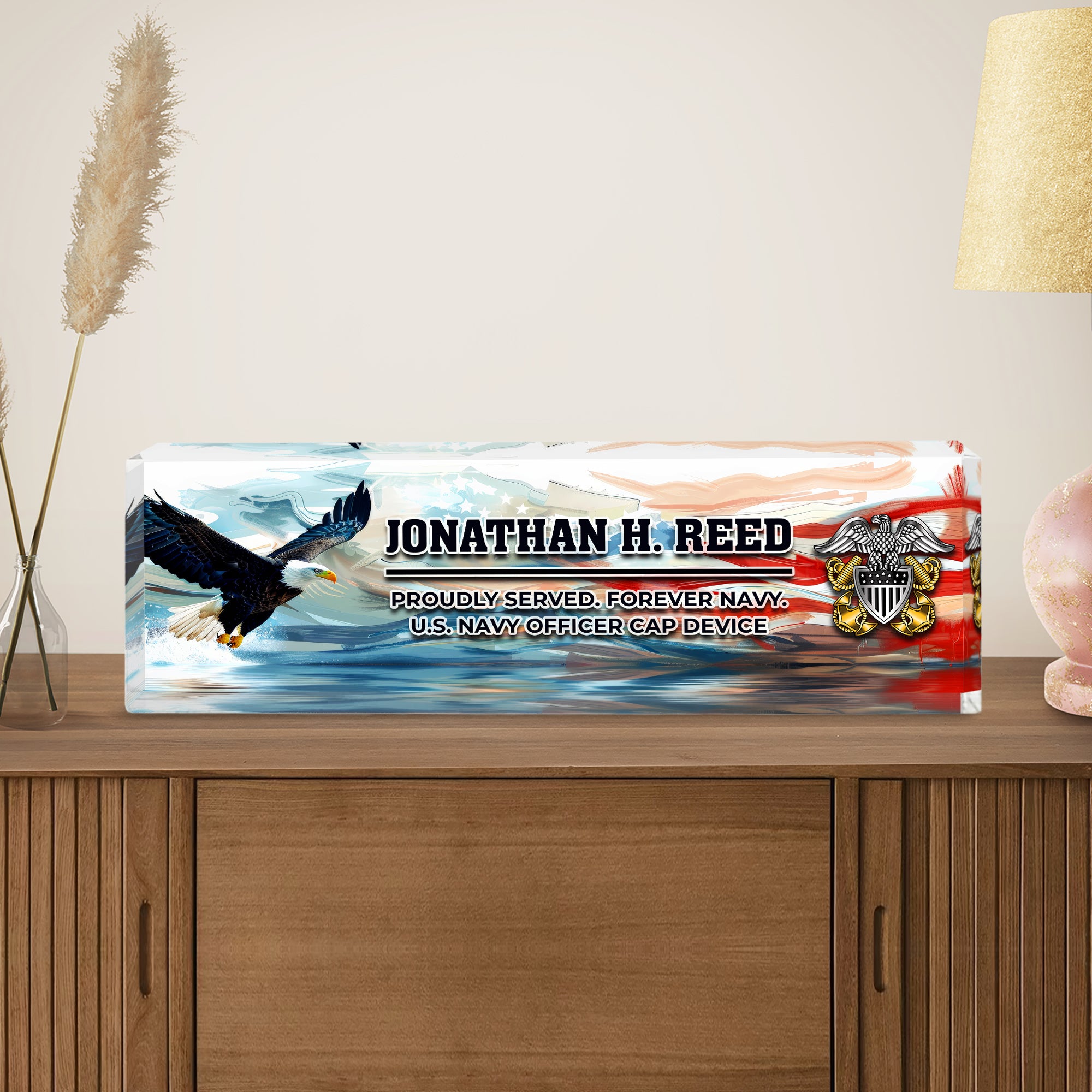 Custom U.S. Navy Chief Petty Officer Acrylic Plaque – Personalized Military Gift