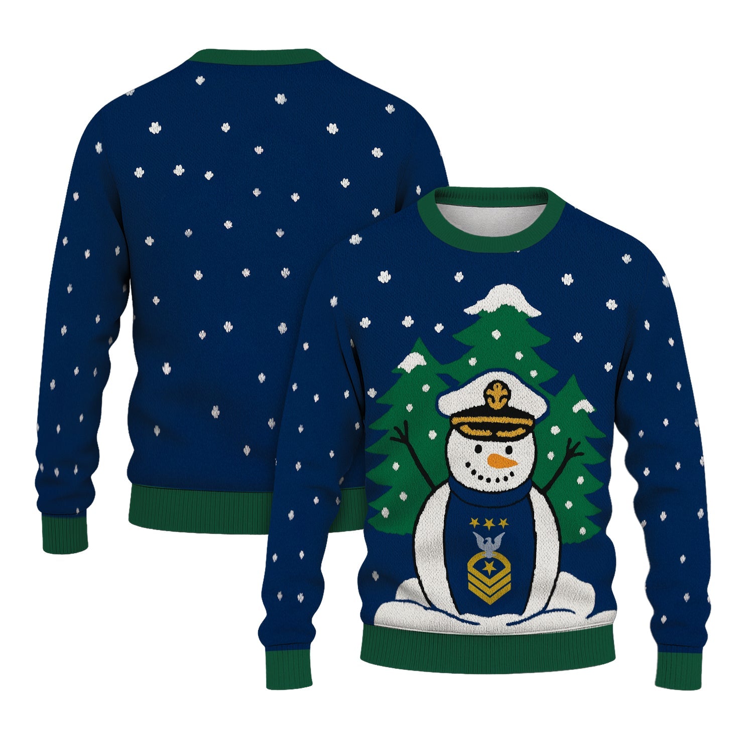 Personalized US Navy Christmas Ugly Sweater TUST16