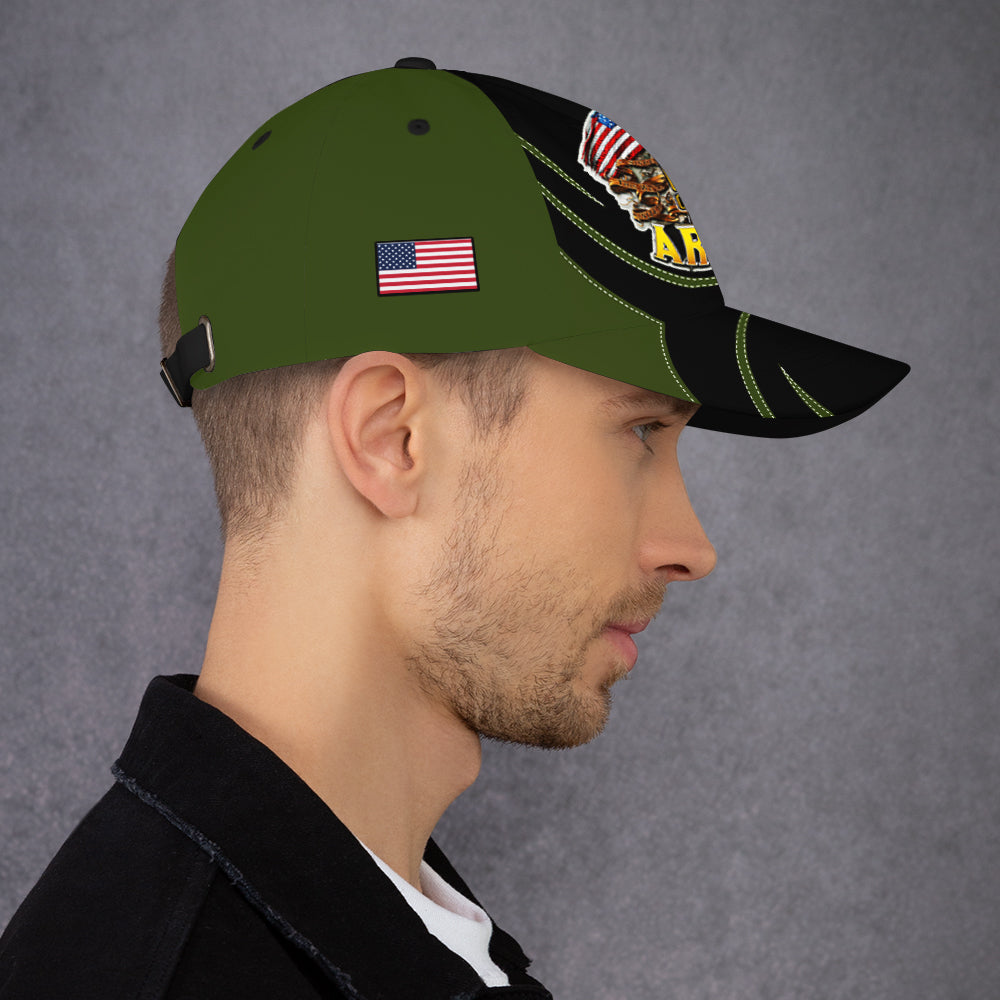 Custom Ranks/Insignia, Personalized Name And Years Served All Over Prints Premium Classic Cap JAOVC08