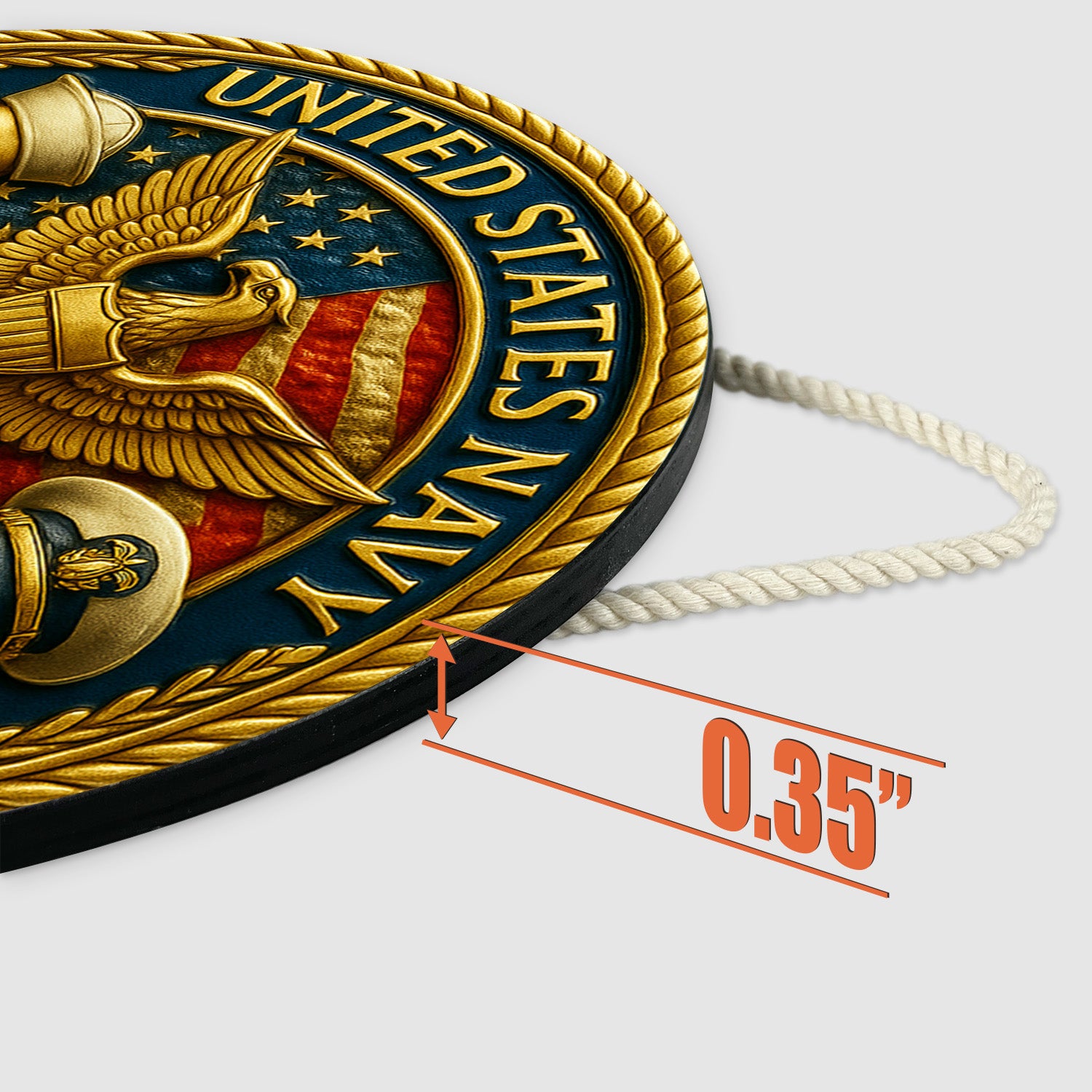 United States Navy 250th Anniversary Wooden Sign