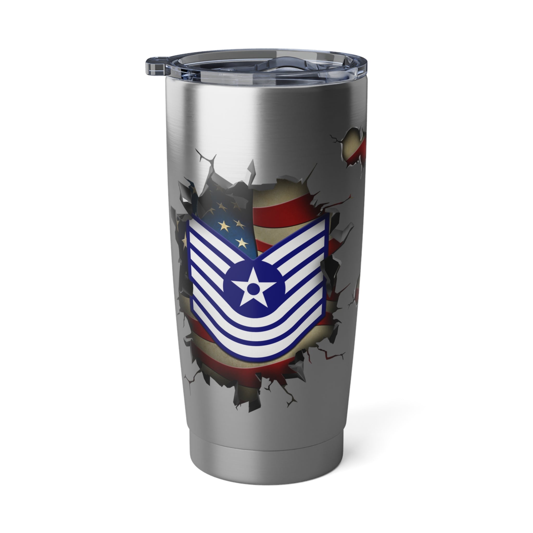 US Air Force E-7 Old Style Rank 3D Break Effect Vagabond 20oz Tumbler