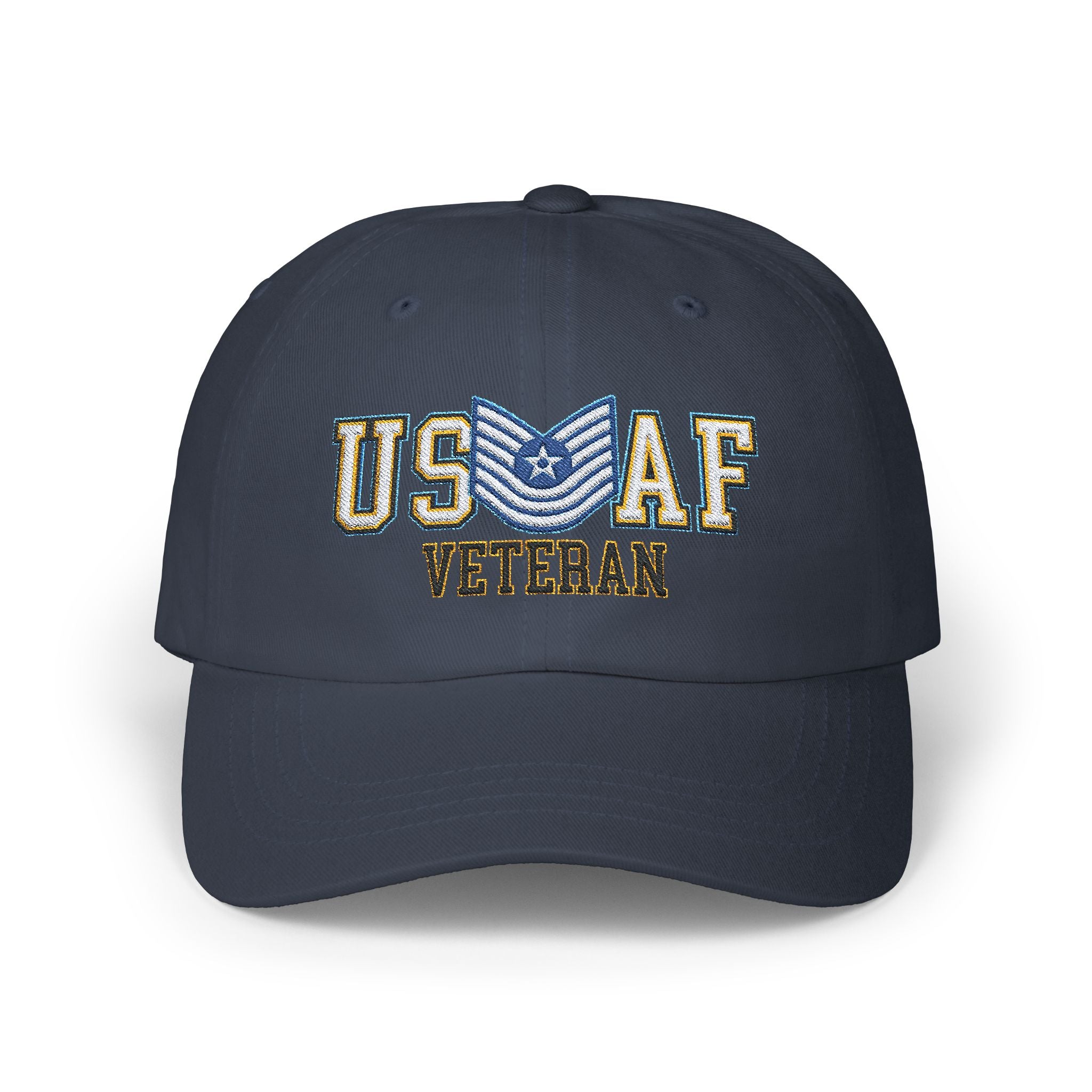 US Air Force E-7 Old Style Veteran Embroidered Classic Dad Cap