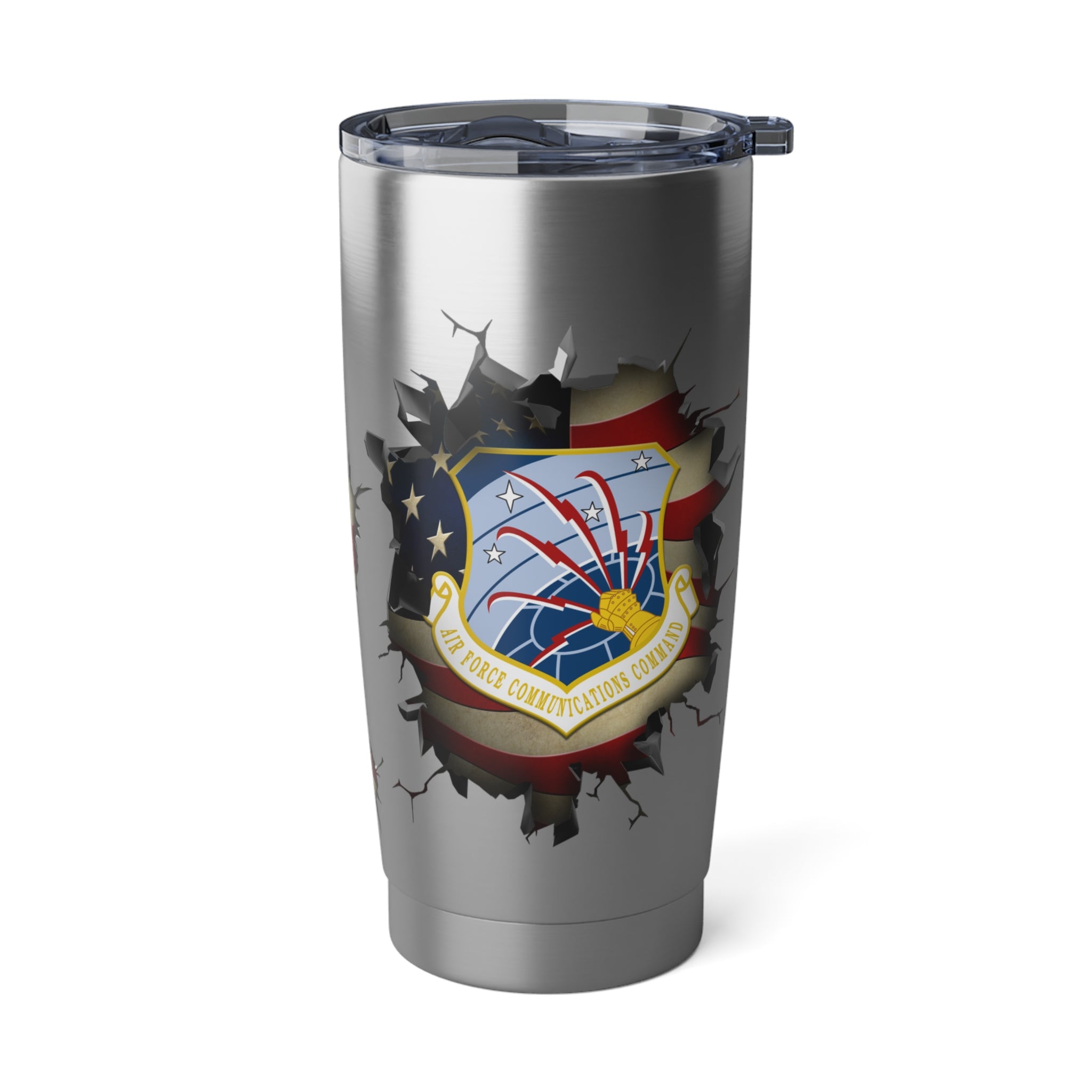 US Air Force Communications Command 3D Break Effect Vagabond 20oz Tumbler