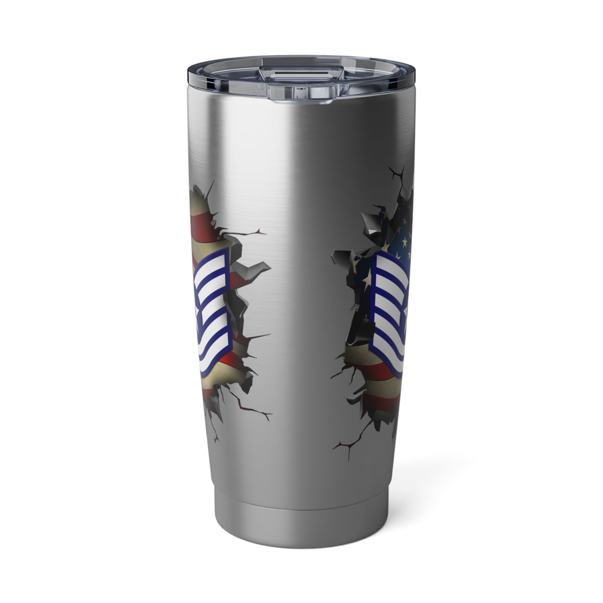 US Air Force E-6 Technical Sergeant TSgt E6 Noncommissioned Officer Ranks AF Rank 3D Break Effect Vagabond 20oz Tumbler