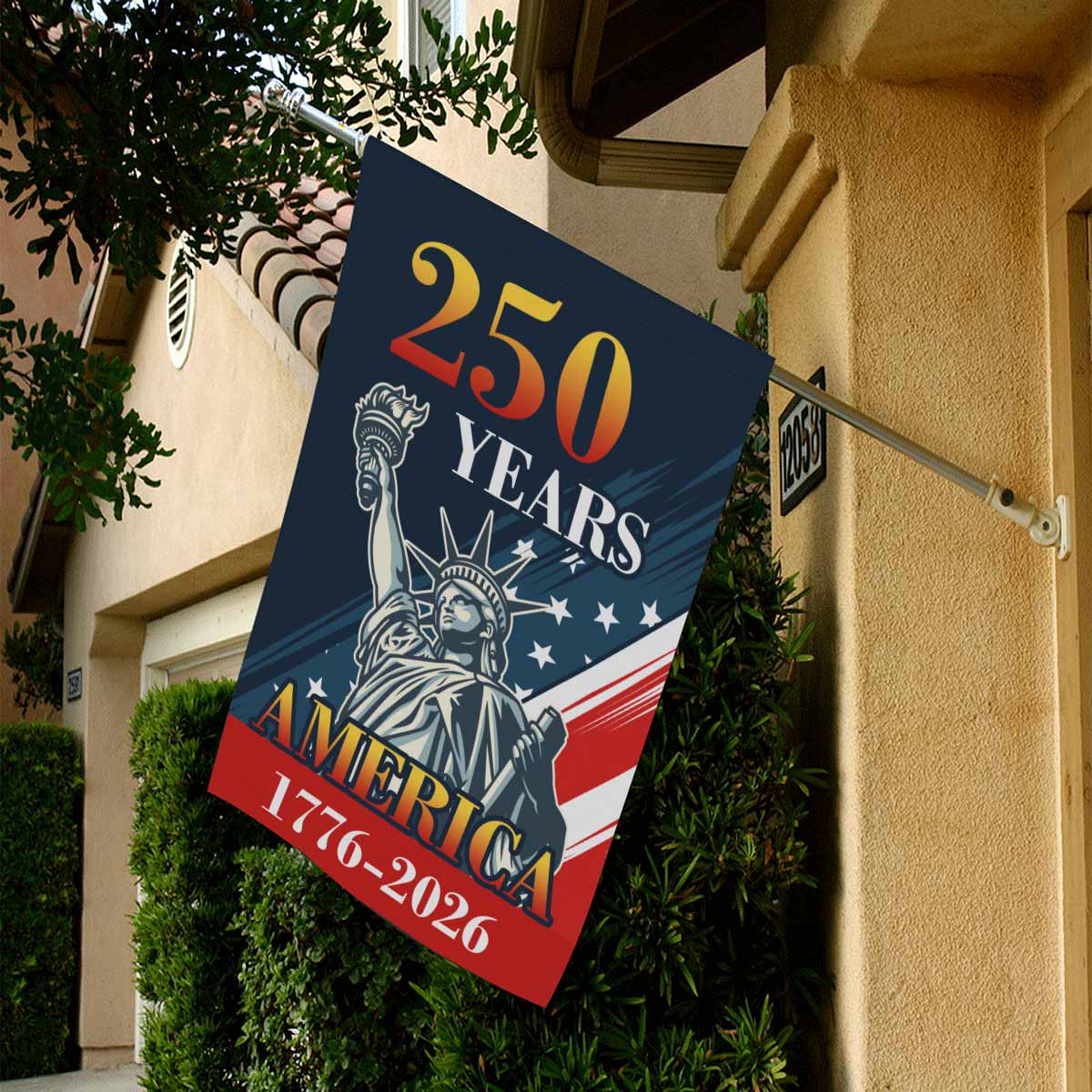 US 250th Anniversary House Flag – Statue of Liberty America 250 Flag 1776–2026