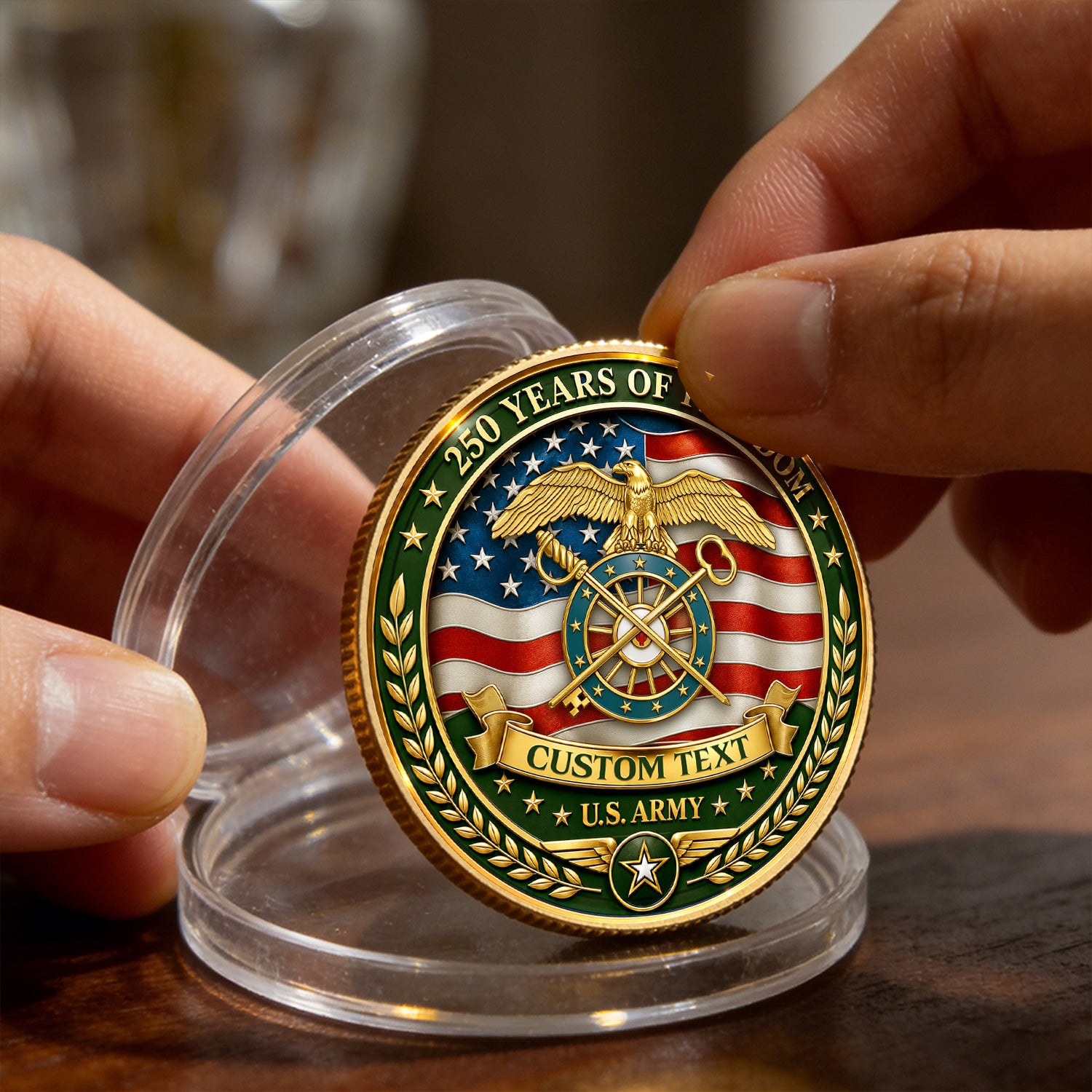 Custom U.S. Army 250th Anniversary Challenge Coin Gift